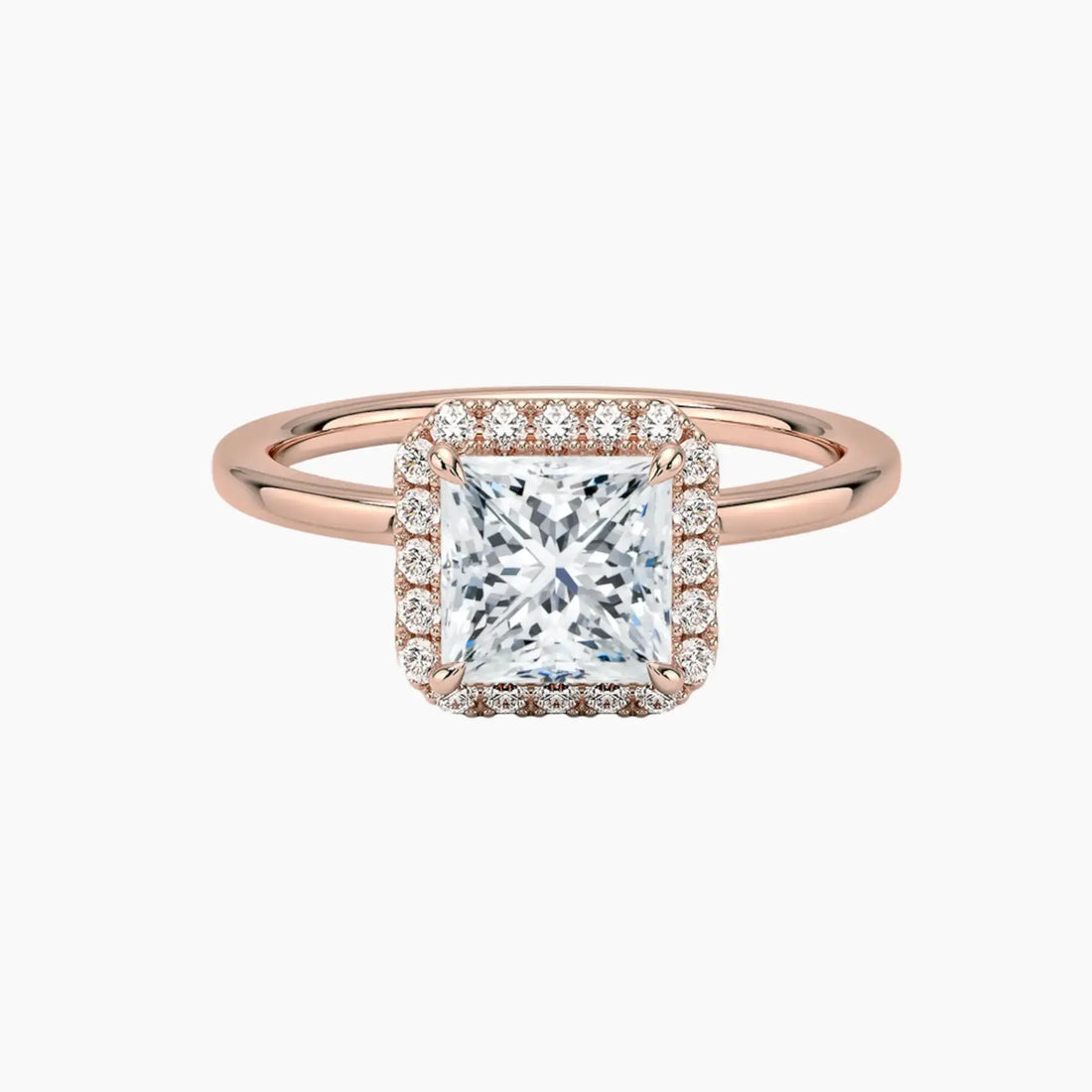 Cassiopeia Princess Hidden Halo 1.5 Carat Lab Grown Diamond Engagement Ring in 14K White Gold
