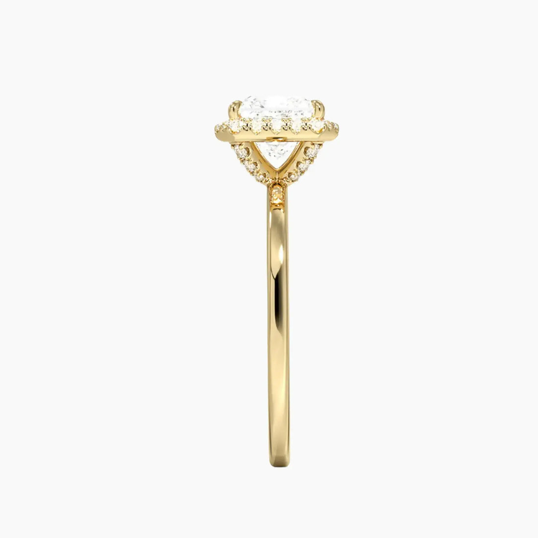 Cassiopeia Princess Hidden Halo 2 Carat Lab Grown Diamond Engagement Ring in 18K Rose Gold