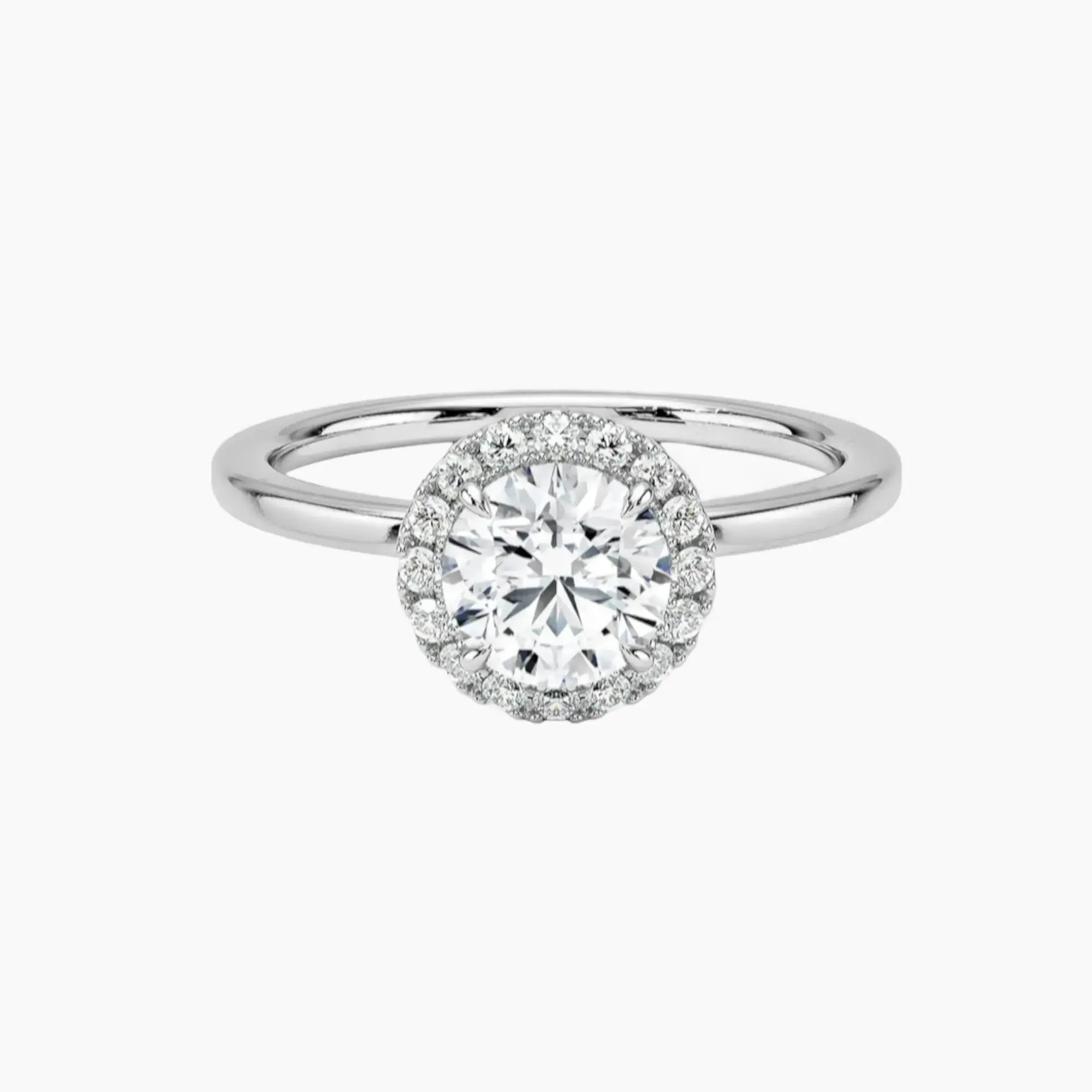 Cassiopeia Round Hidden Halo 3 Carat Lab Grown Diamond Engagement Ring in 18K Yellow Gold