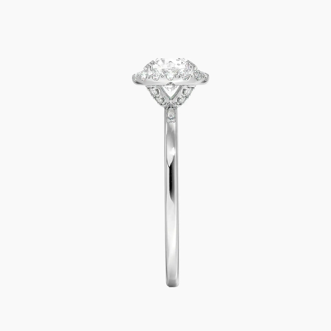 Cassiopeia Round Hidden Halo 3 Carat Lab Grown Diamond Engagement Ring in 14K Yellow Gold