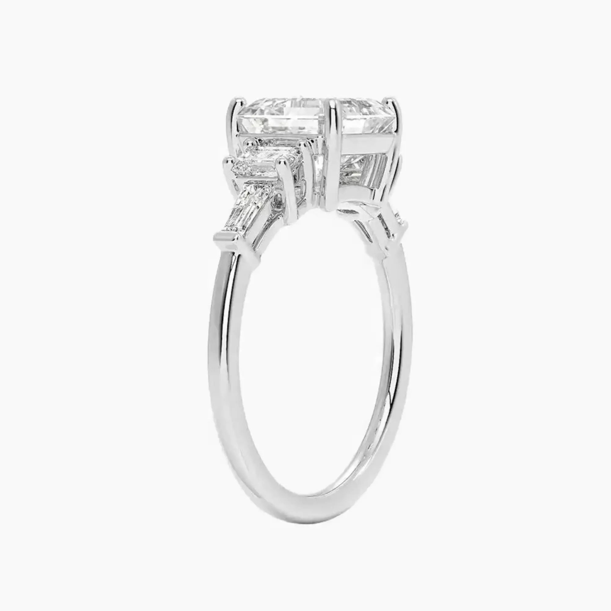 Delphine Five Stone Asscher Designer 1.5 Carat Lab Grown Diamond Engagement Ring in 14K Yellow Gold