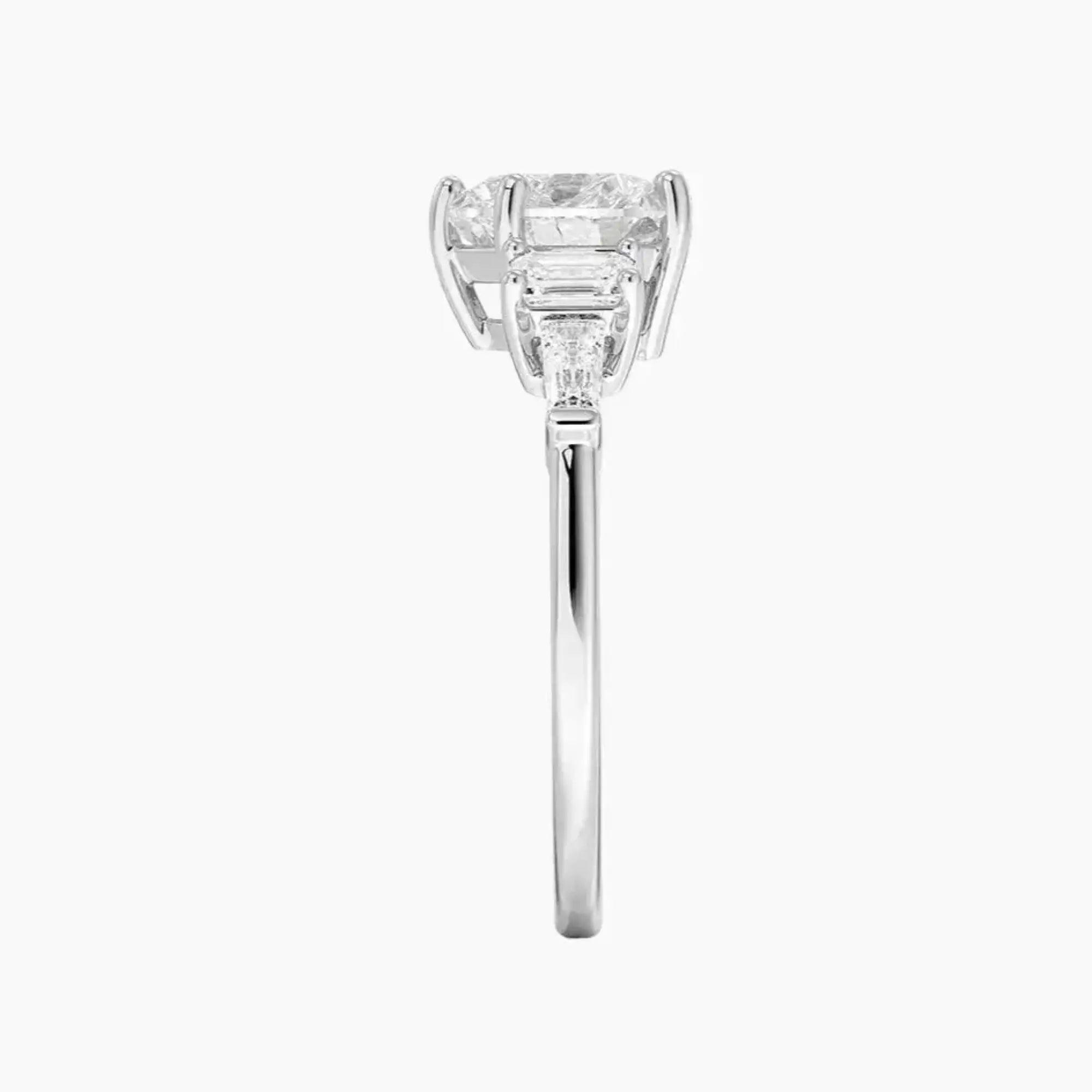 Delphine Five Stone Heart Designer 2.5 Carat Lab Grown Diamond Engagement Ring in 14K Rose Gold