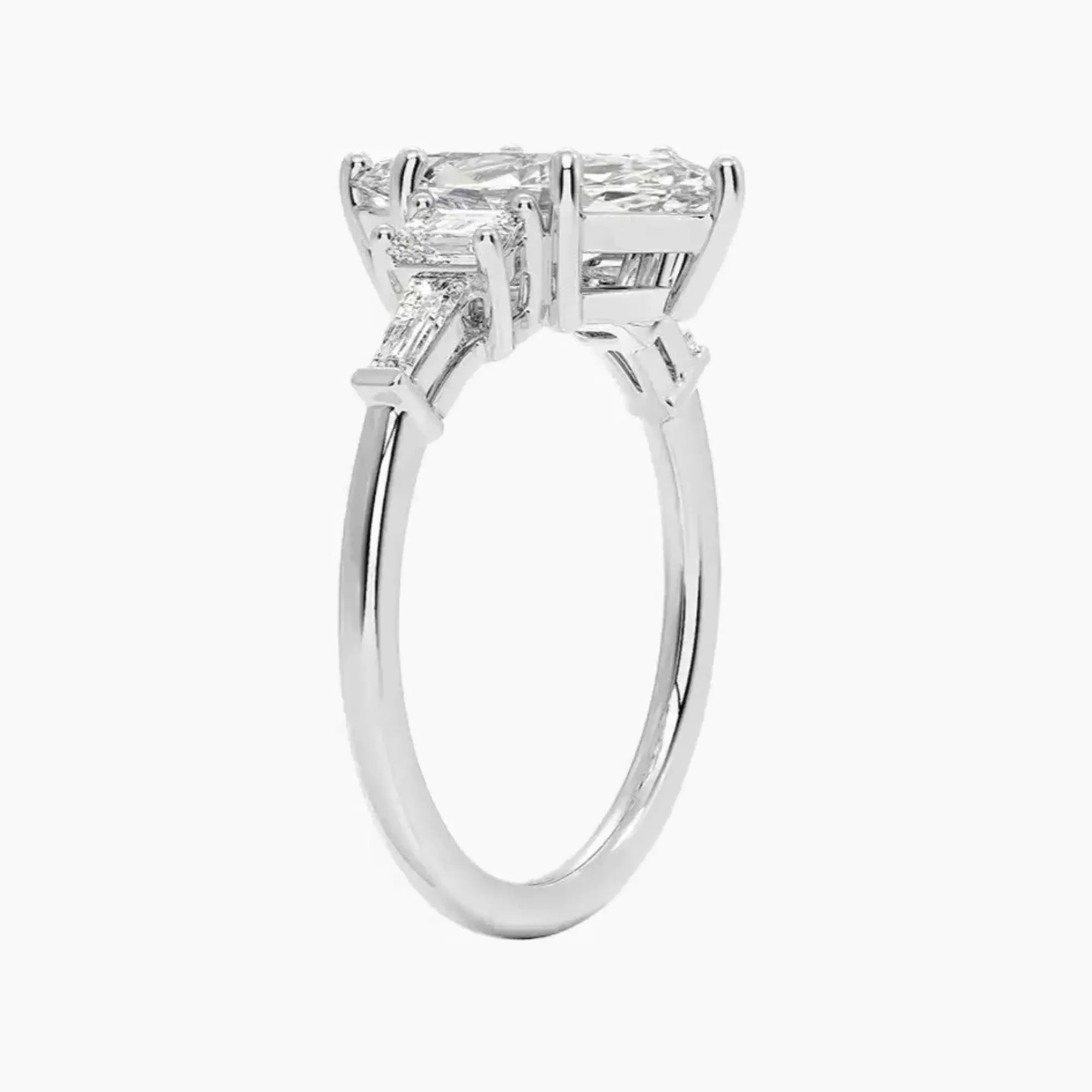 Delphine Five Stone Marquise Designer Diamond Ring Setting in 18K Yellow Gold