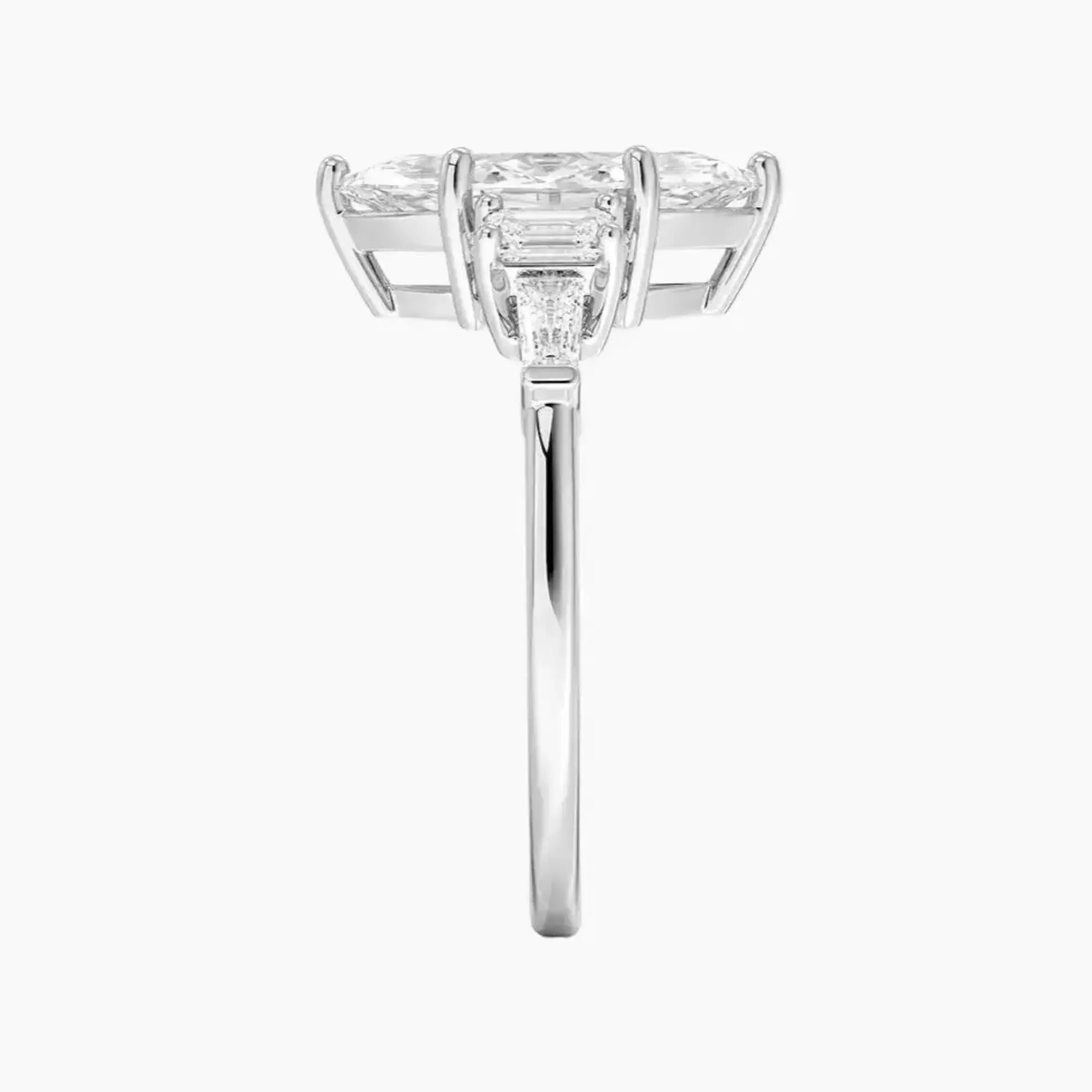Delphine Five Stone Marquise Designer 1.5 Carat Lab Grown Diamond Engagement Ring in 14K Rose Gold