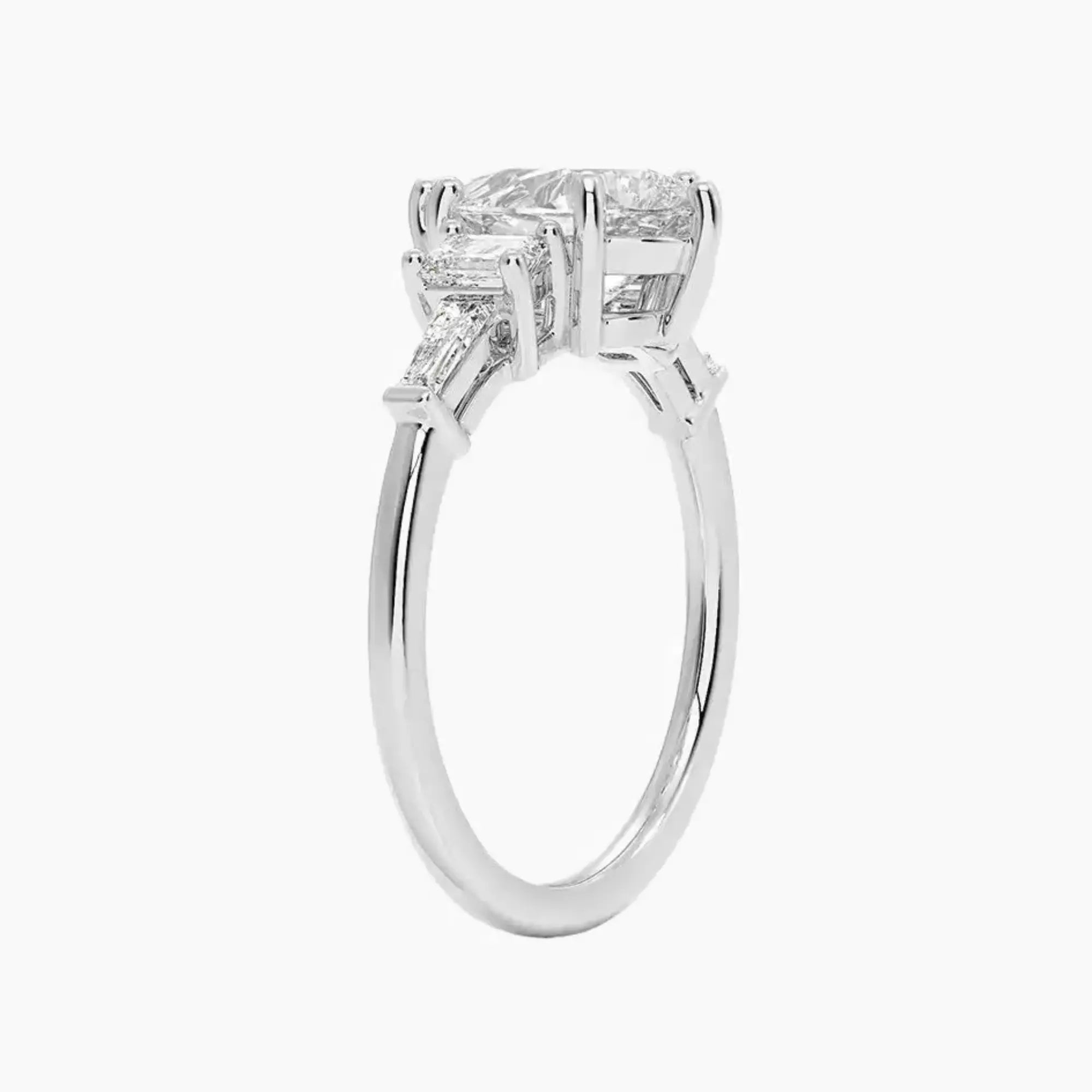 Delphine Five Stone Pear Designer 2.5 Carat Lab Grown Diamond Engagement Ring in 14K Yellow Gold