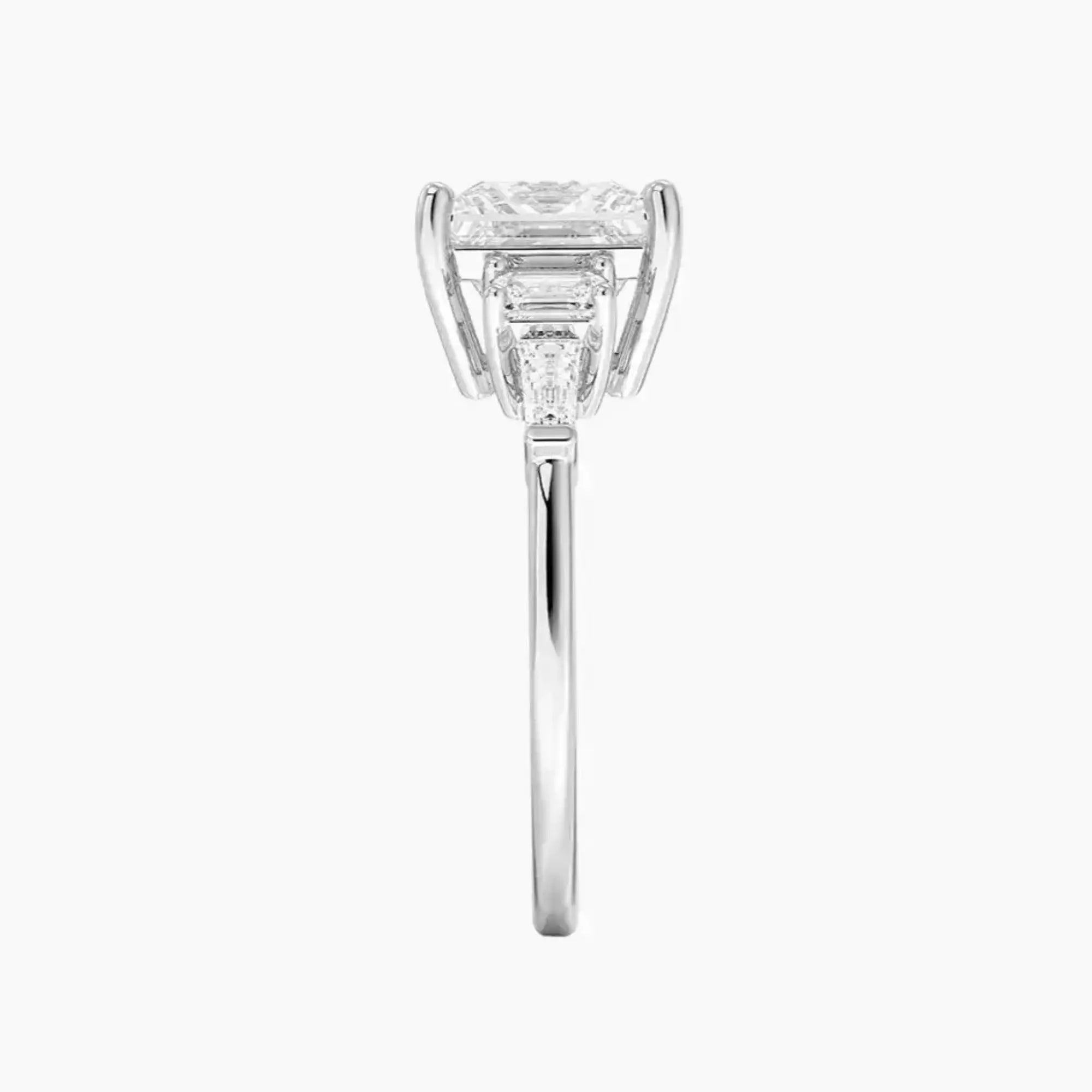 Delphine Five Stone Princess Designer 3 Carat Lab Grown Diamond Engagement Ring in 14K Yellow Gold