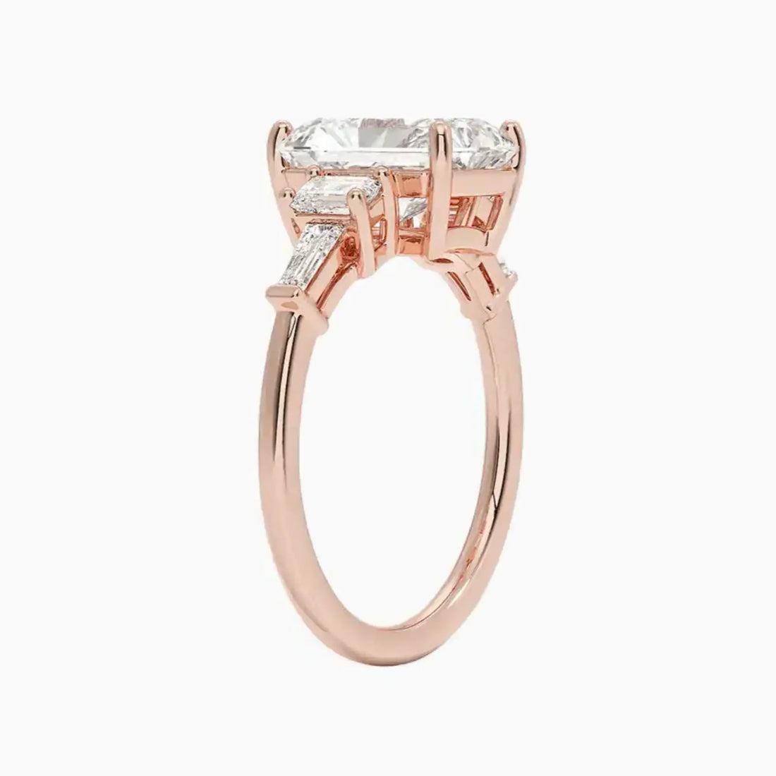 Delphine Five Stone Radiant Designer 2 Carat Lab Grown Diamond Engagement Ring in 14K Yellow Gold
