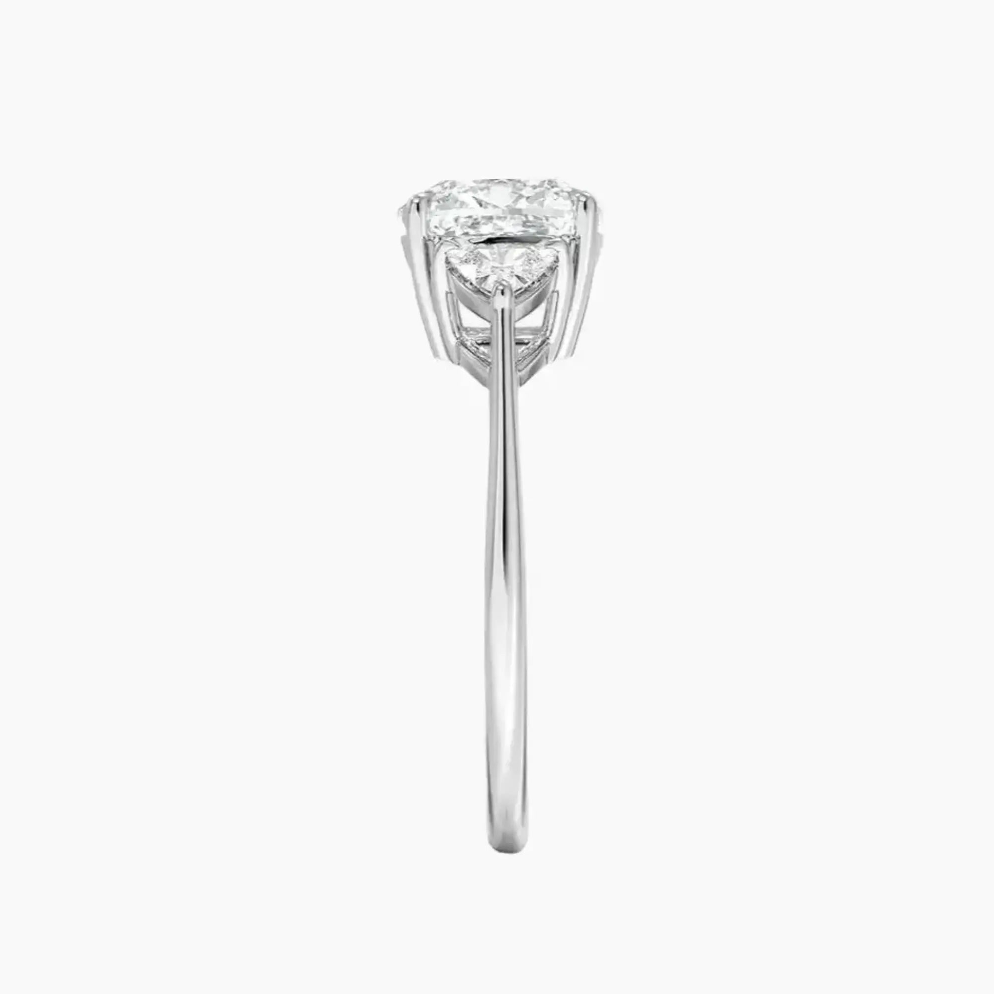 Elowen Cushion Three Stone 1 Carat Lab Grown Diamond Engagement Ring in 18K Rose Gold