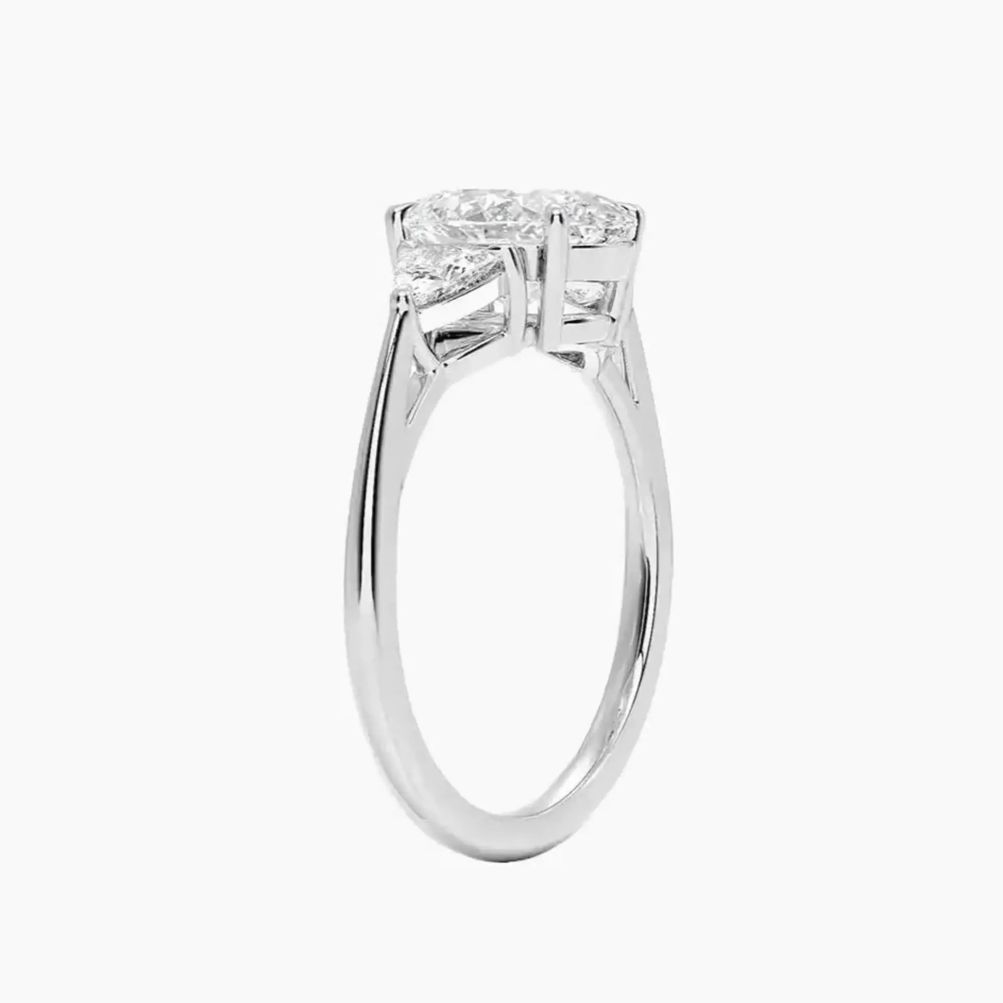Elowen Oval Three Stone 1 Carat Lab Grown Diamond Engagement Ring in 18K Rose Gold