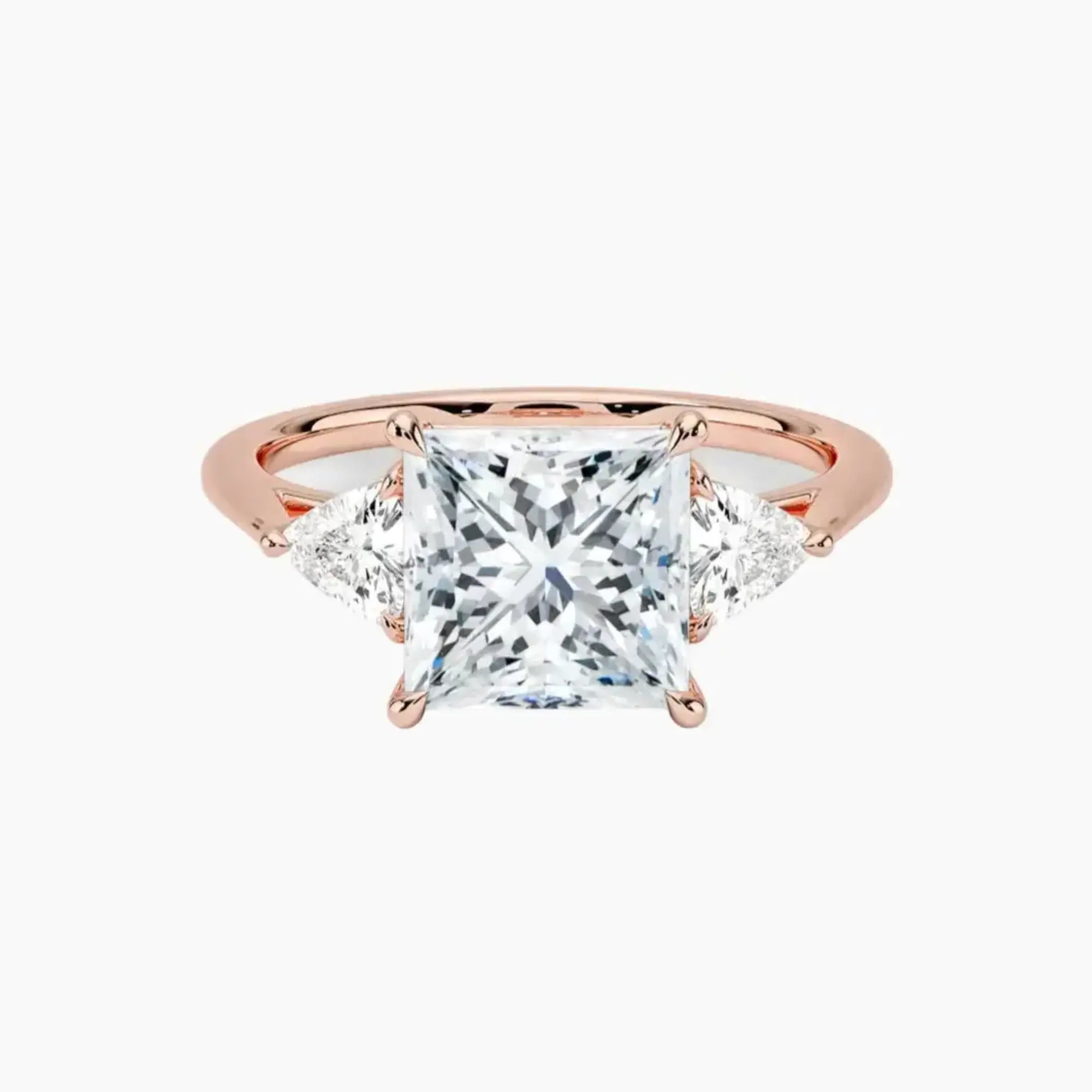 Elowen Princess Three Stone 1.5 Carat Lab Grown Diamond Engagement Ring in 18K Yellow Gold