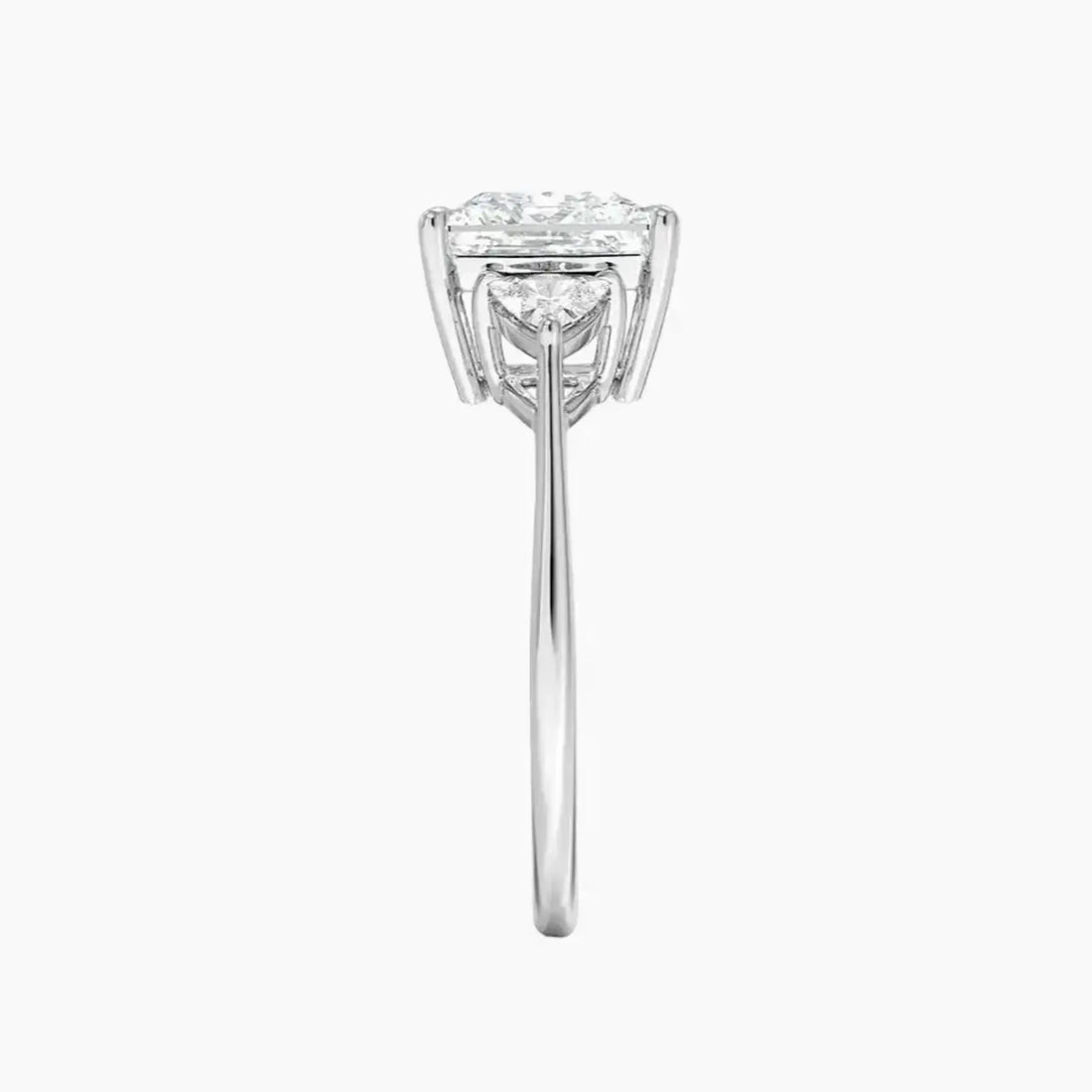 Elowen Princess Three Stone 1 Carat Lab Grown Diamond Engagement Ring in 18K Yellow Gold