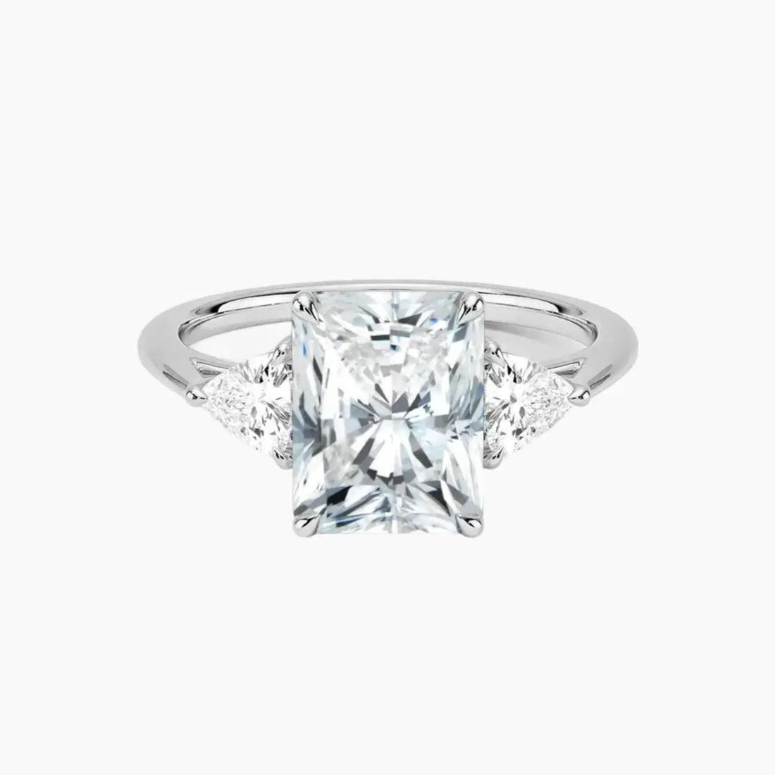 Elowen Radiant Three Stone 2 Carat Lab Grown Diamond Engagement Ring in 14K Rose Gold