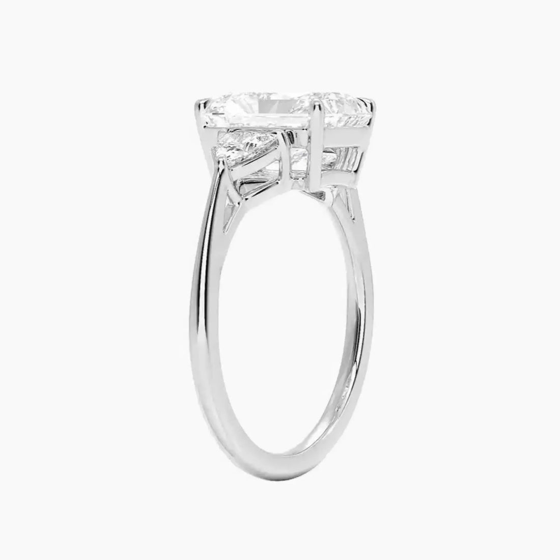 Elowen Radiant Three Stone 3 Carat Lab Grown Diamond Engagement Ring in 14K Rose Gold