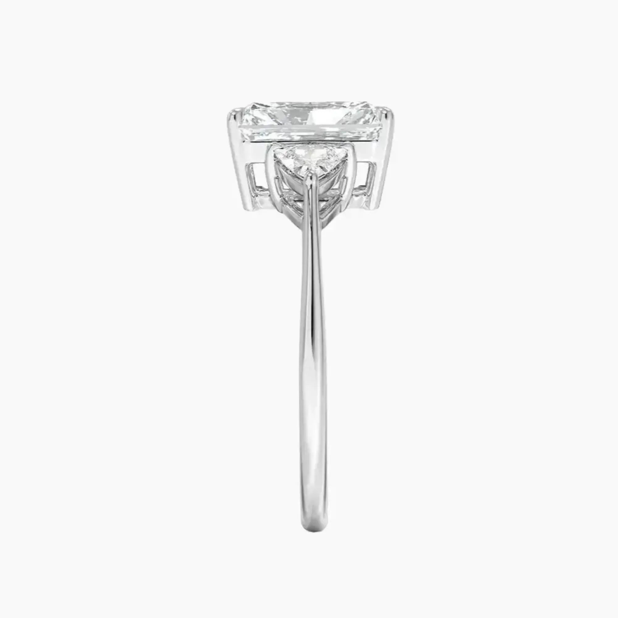 Elowen Radiant Three Stone 3 Carat Lab Grown Diamond Engagement Ring in 18K Yellow Gold