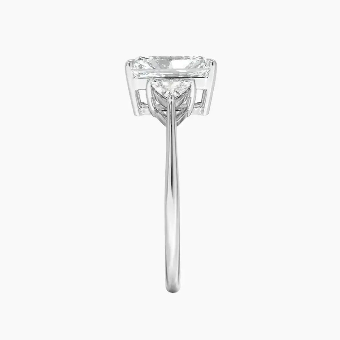 Elowen Radiant Three Stone 2 Carat Lab Grown Diamond Engagement Ring in 14K Rose Gold