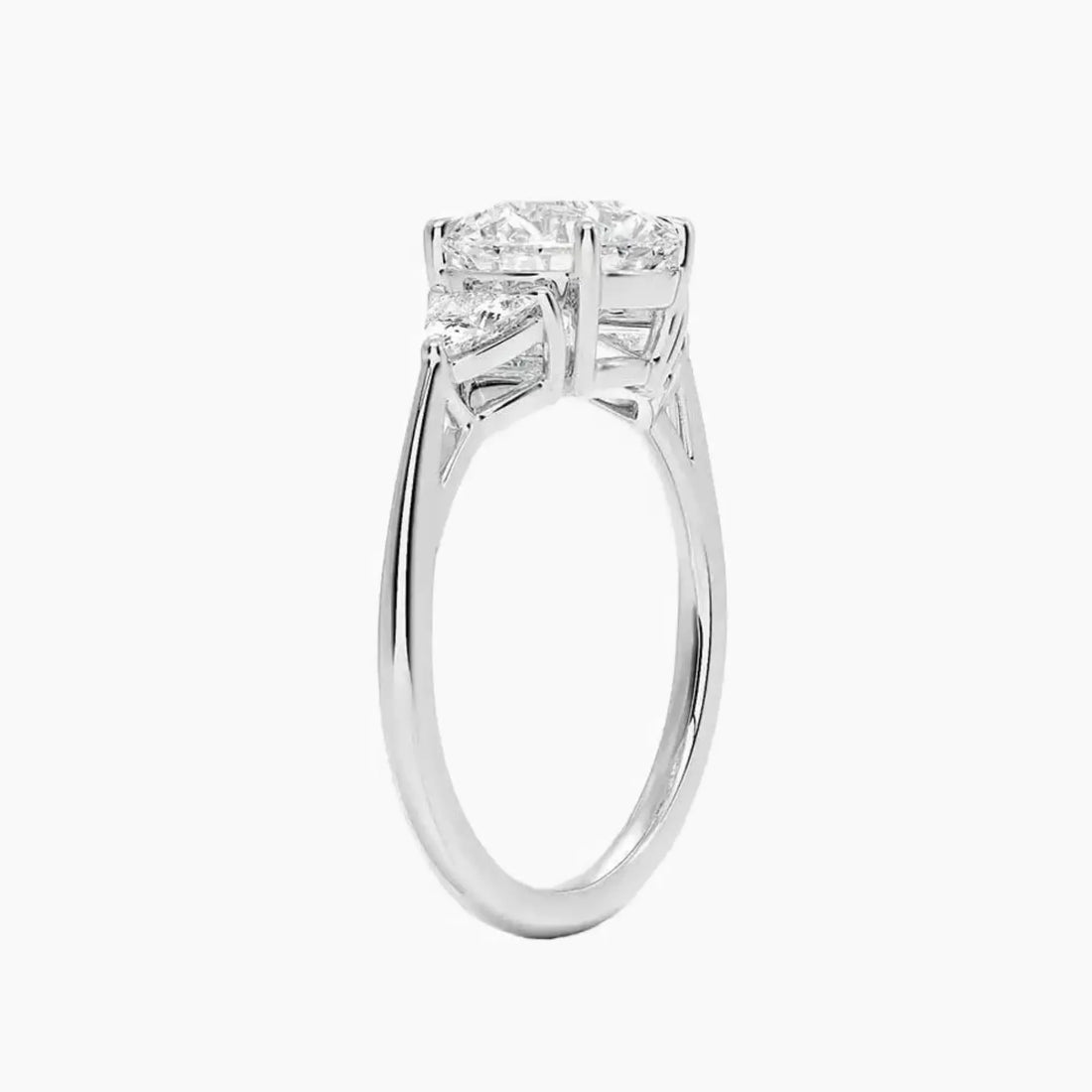 Elowen Round Three Stone 2 Carat Lab Grown Diamond Engagement Ring in 18K Rose Gold
