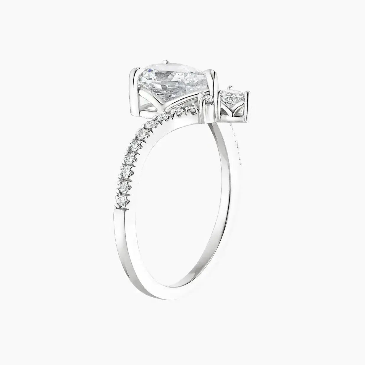 Esme Asscher Designer 2.5 Carat Lab Grown Diamond Engagement Ring in 18K Yellow Gold