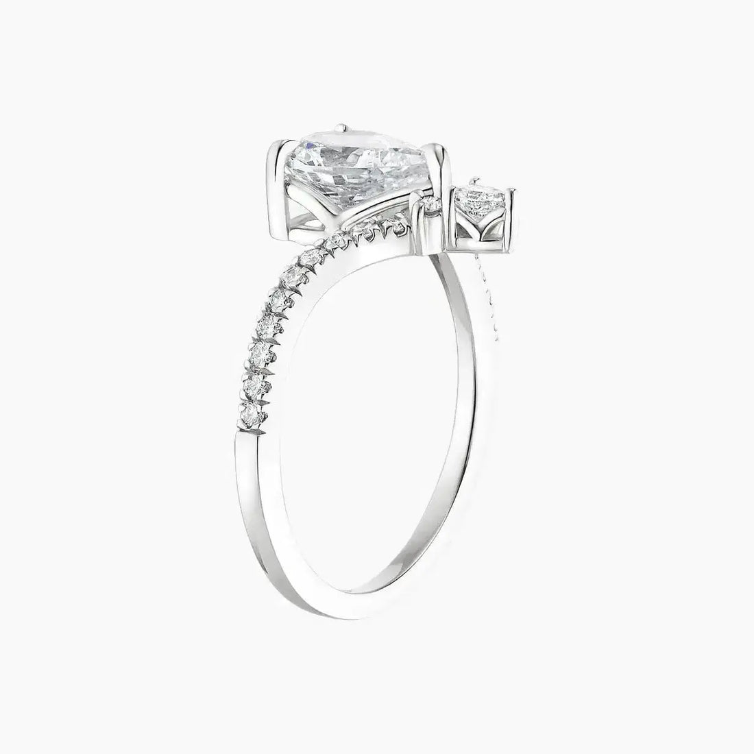 Esme Asscher Designer 3 Carat Lab Grown Diamond Engagement Ring in 18K Yellow Gold
