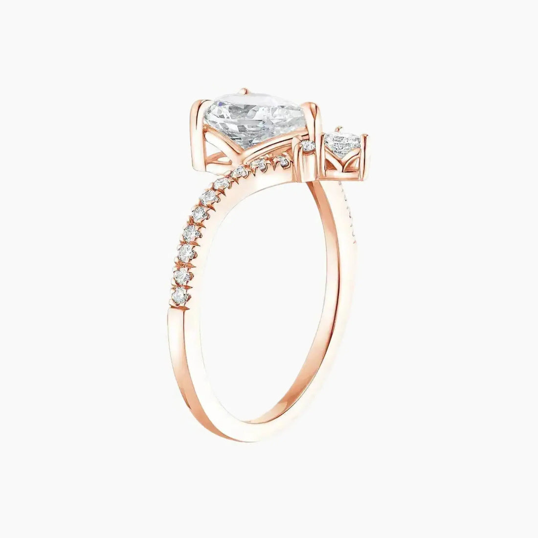 Esme Oval Designer 1 Carat Lab Grown Diamond Engagement Ring in 18K Yellow Gold