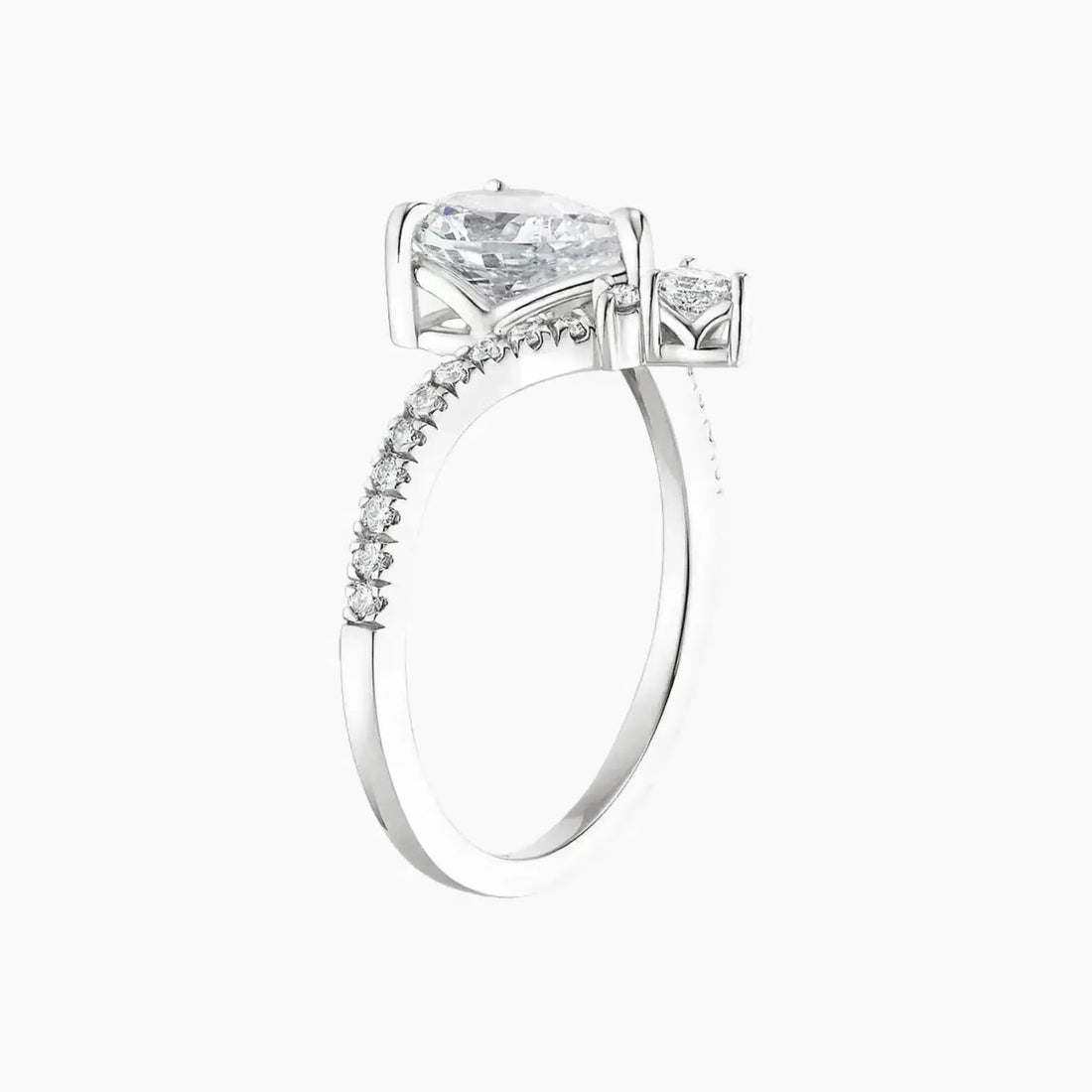 Esme Princess Designer 1.5 Carat Lab Grown Diamond Engagement Ring in 18K White Gold