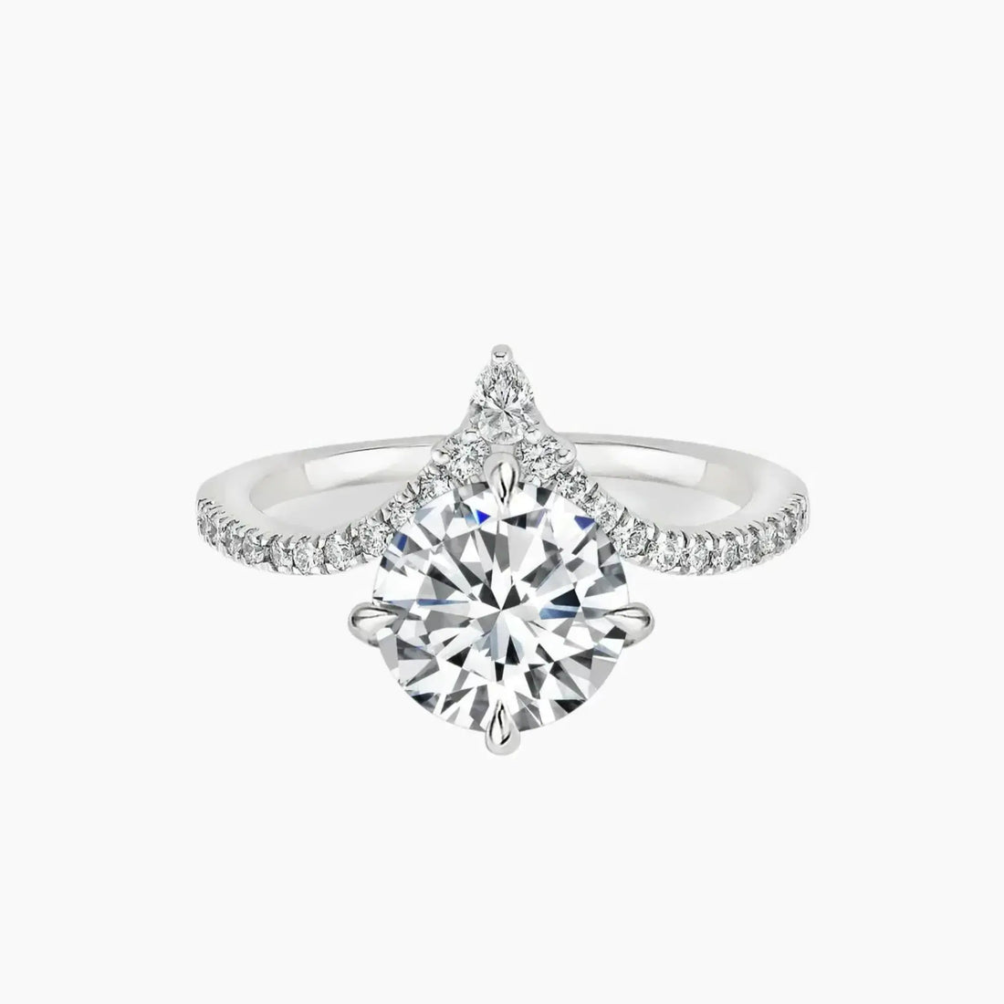 Esme Round Designer 1.5 Carat Lab Grown Diamond Engagement Ring in 14K Rose Gold