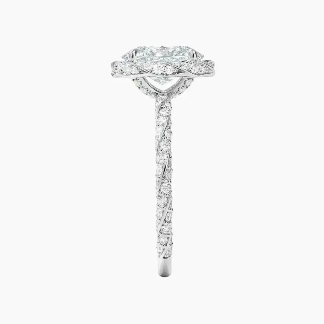Eliana Oval Designer 2.5 Carat Lab Grown Diamond Engagement Ring in 18K Yellow Gold