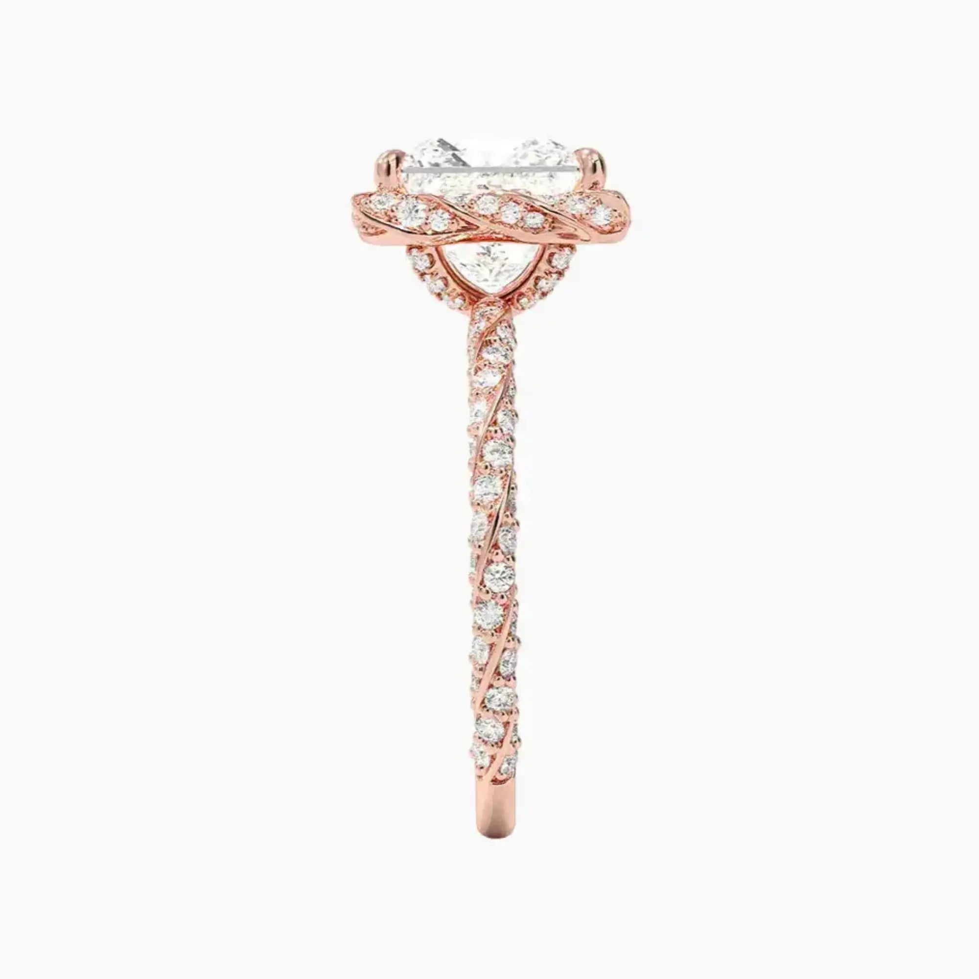 Eliana Princess Designer Diamond Ring Setting in 14K White Gold
