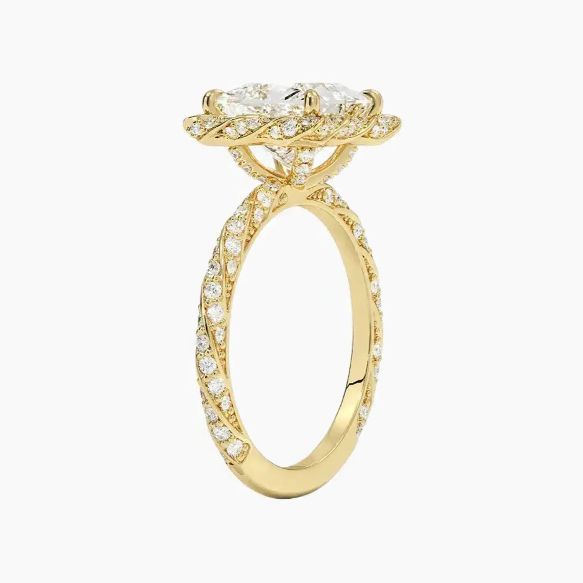 Eliana Princess Designer 2 Carat Lab Grown Diamond Engagement Ring in 14K Rose Gold