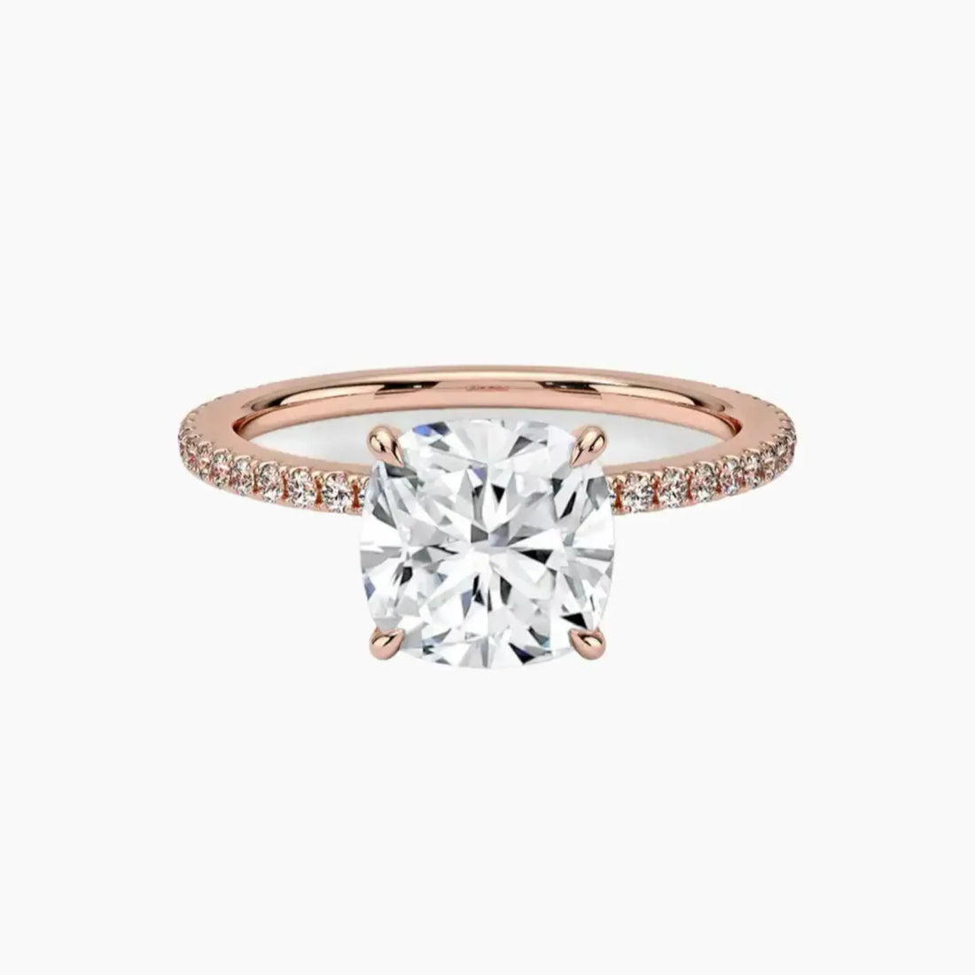 Adalia Cushion Designer 1.5 Carat Lab Grown Diamond Engagement Ring in 18K White Gold