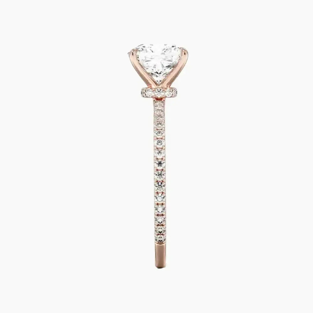 Adalia Cushion Designer 1 Carat Lab Grown Diamond Engagement Ring in 18K White Gold