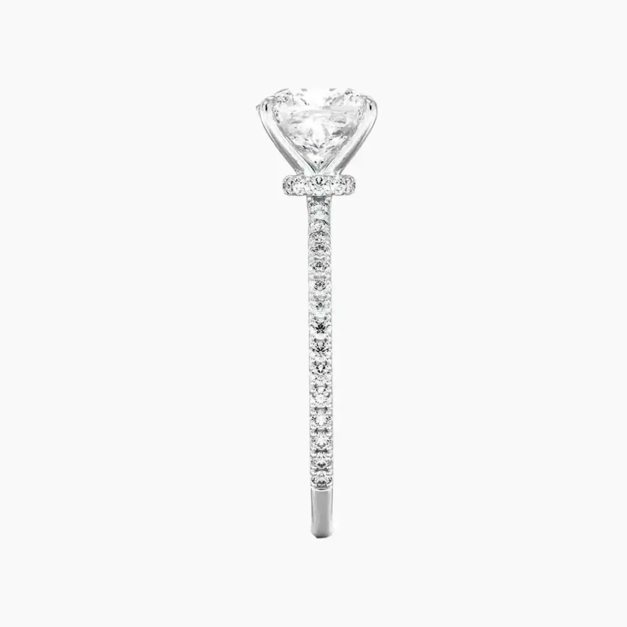 Adalia Cushion Designer 1.5 Carat Lab Grown Diamond Engagement Ring in 18K White Gold