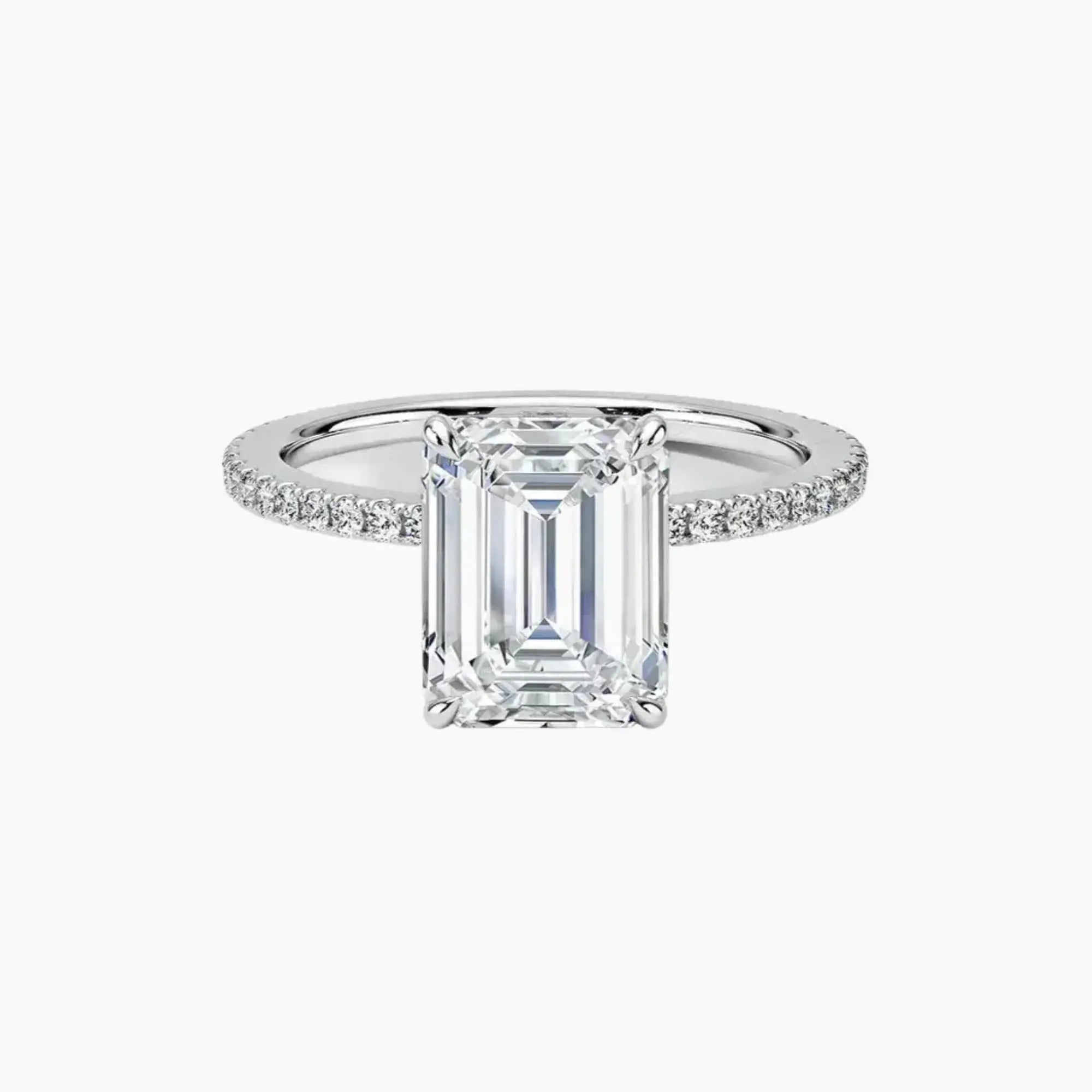 Adalia Emerald Designer Diamond Ring Setting in 14K Yellow Gold