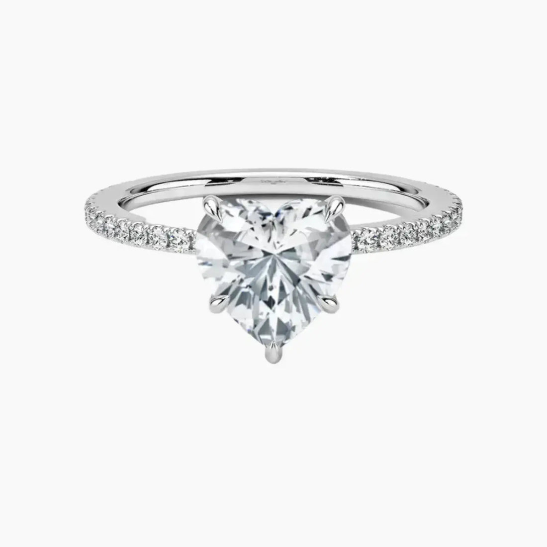 Adalia Heart Designer 1 Carat Lab Grown Diamond Engagement Ring in 14K Rose Gold