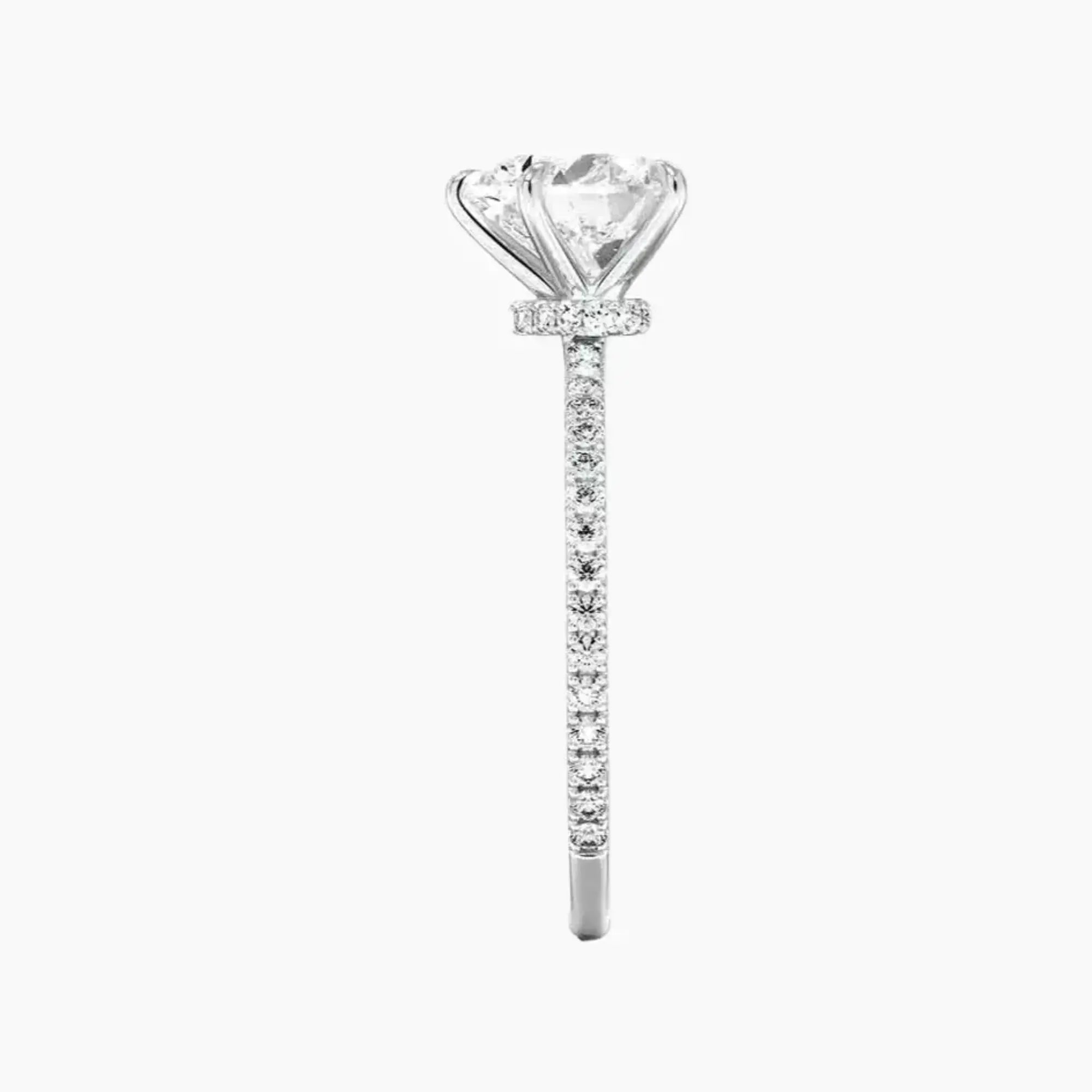 Adalia Heart Designer Diamond Ring Setting in 14K White Gold