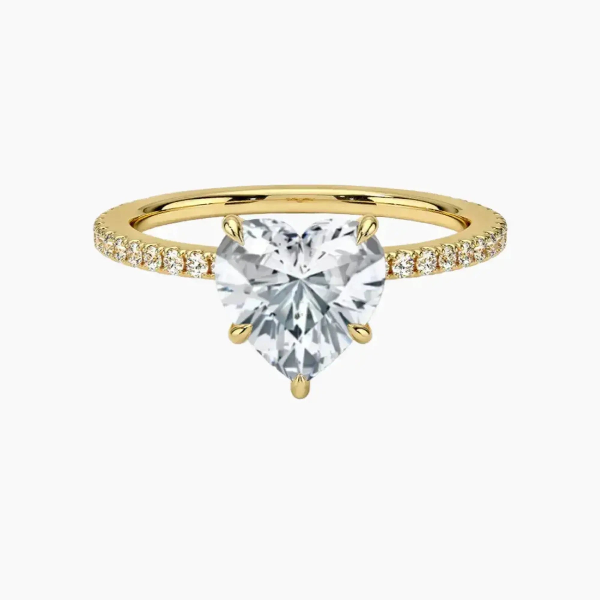 Adalia Heart Designer 2.5 Carat Lab Grown Diamond Engagement Ring in 14K White Gold