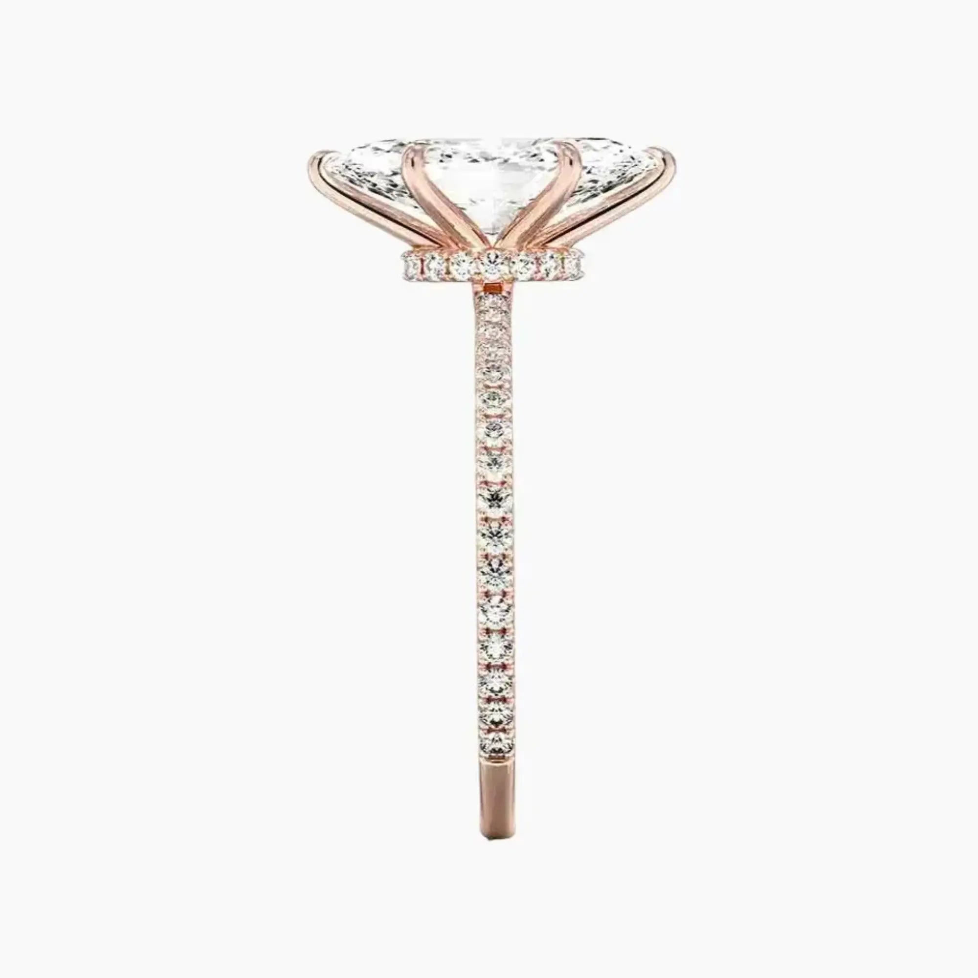 Adalia Marquise Designer 1.5 Carat Lab Grown Diamond Engagement Ring in 14K Rose Gold