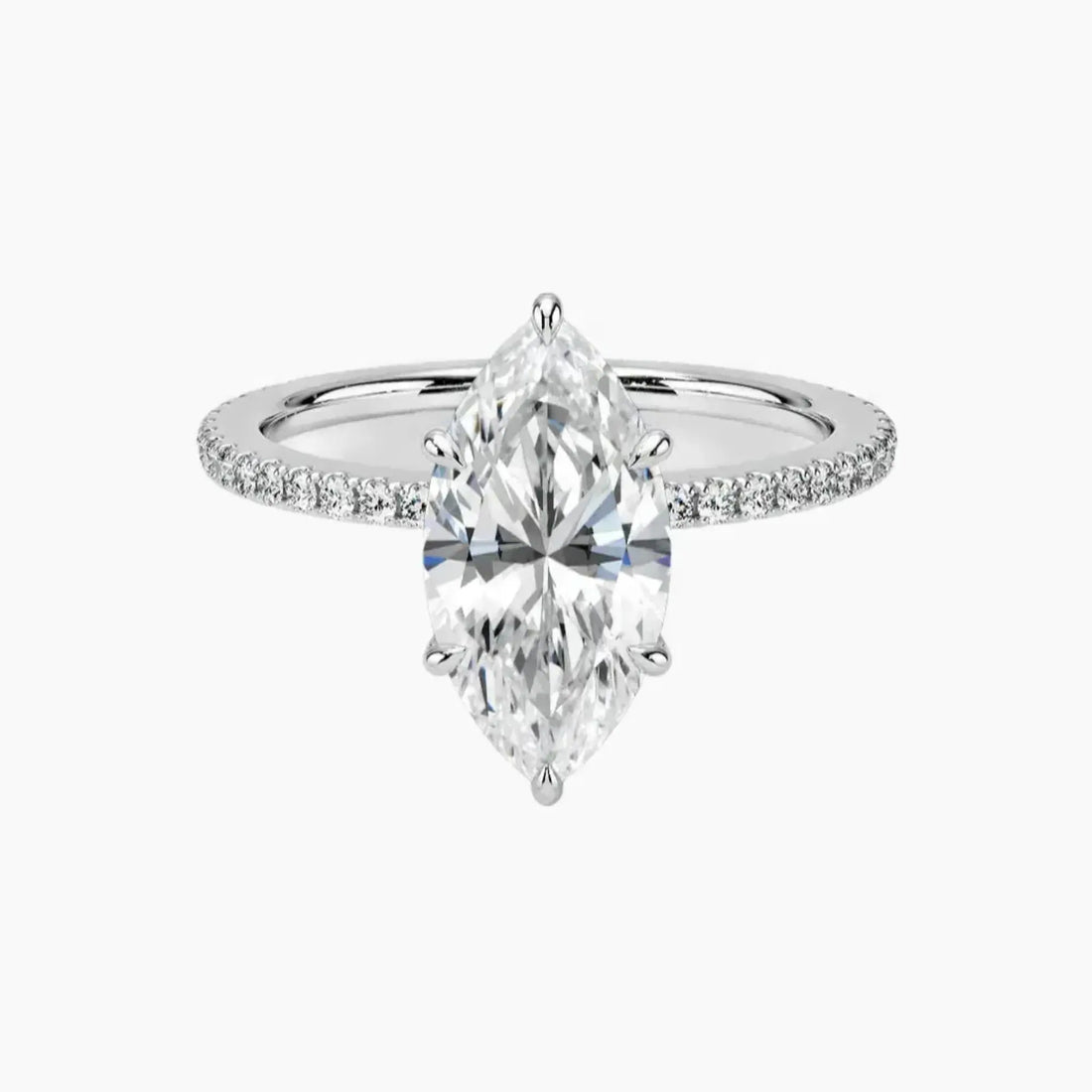Adalia Marquise Designer 2.5 Carat Lab Grown Diamond Engagement Ring in 18K Rose Gold