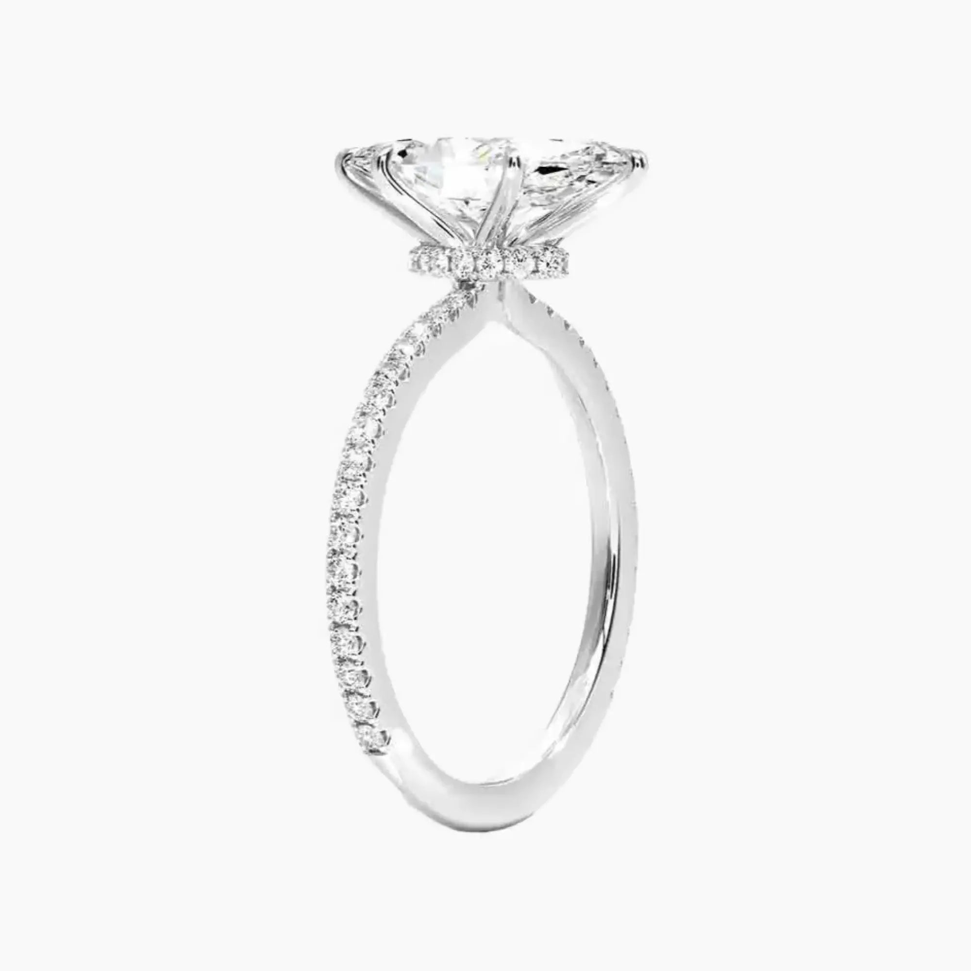 Adalia Marquise Designer 1.5 Carat Lab Grown Diamond Engagement Ring in 18K Rose Gold
