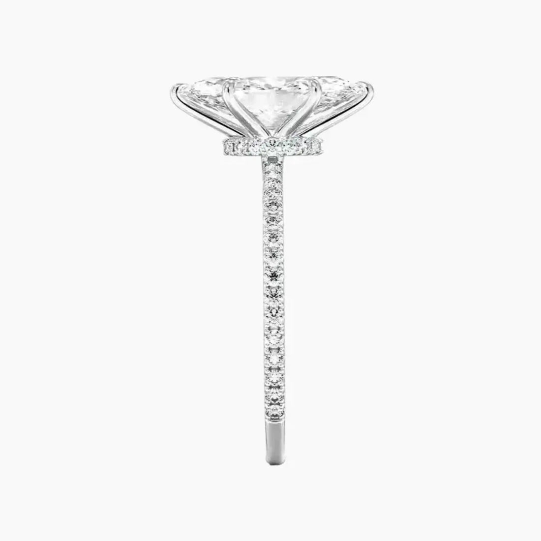 Adalia Marquise Designer 3 Carat Lab Grown Diamond Engagement Ring in 18K Yellow Gold