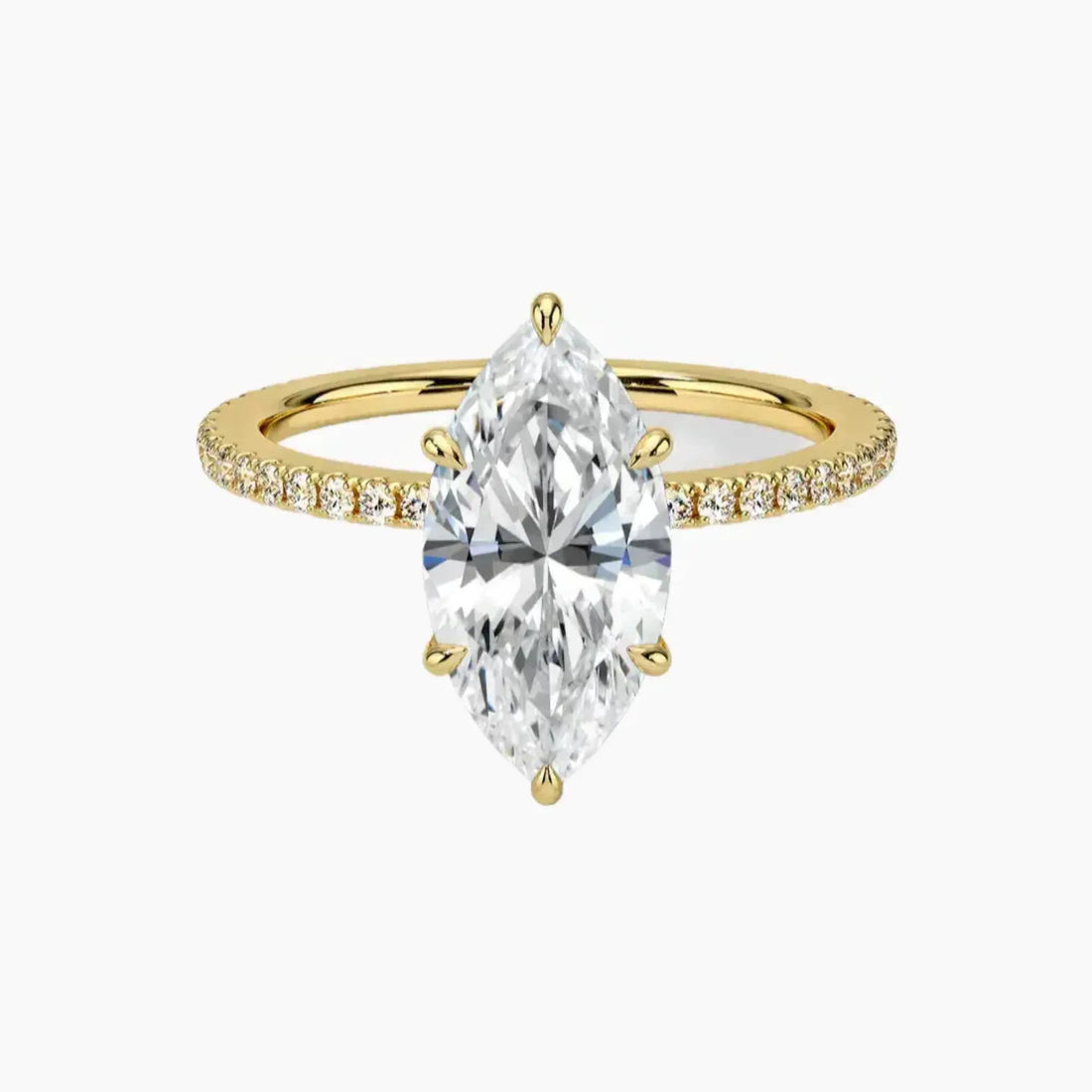 Adalia Marquise Designer Diamond Ring Setting in 14K Rose Gold