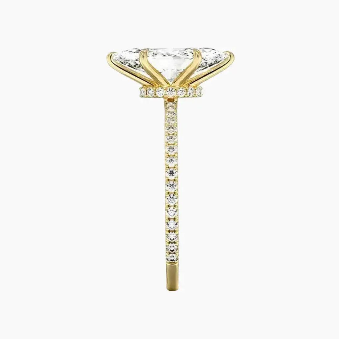 Adalia Marquise Designer 3 Carat Lab Grown Diamond Engagement Ring in 18K Rose Gold