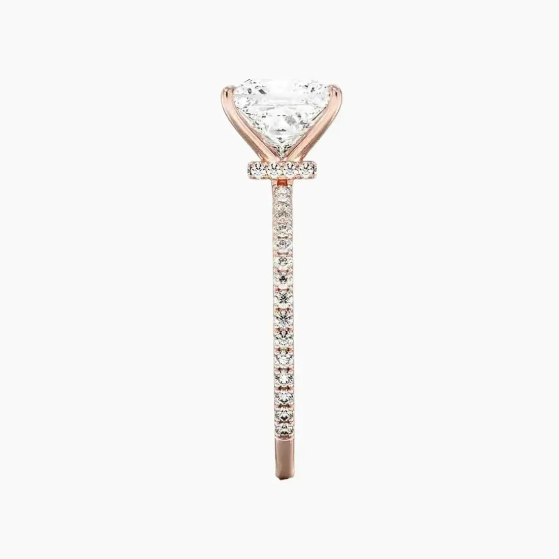 Adalia Princess Designer 1 Carat Lab Grown Diamond Engagement Ring in 18K Yellow Gold