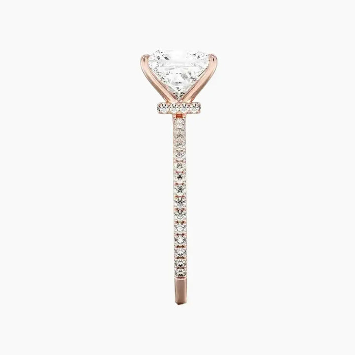 Adalia Princess Designer 3 Carat Lab Grown Diamond Engagement Ring in 18K White Gold