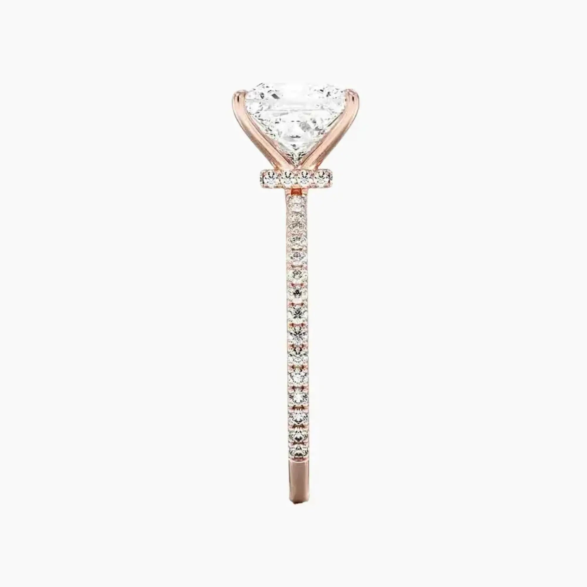 Adalia Princess Designer 3 Carat Lab Grown Diamond Engagement Ring in 14K Yellow Gold