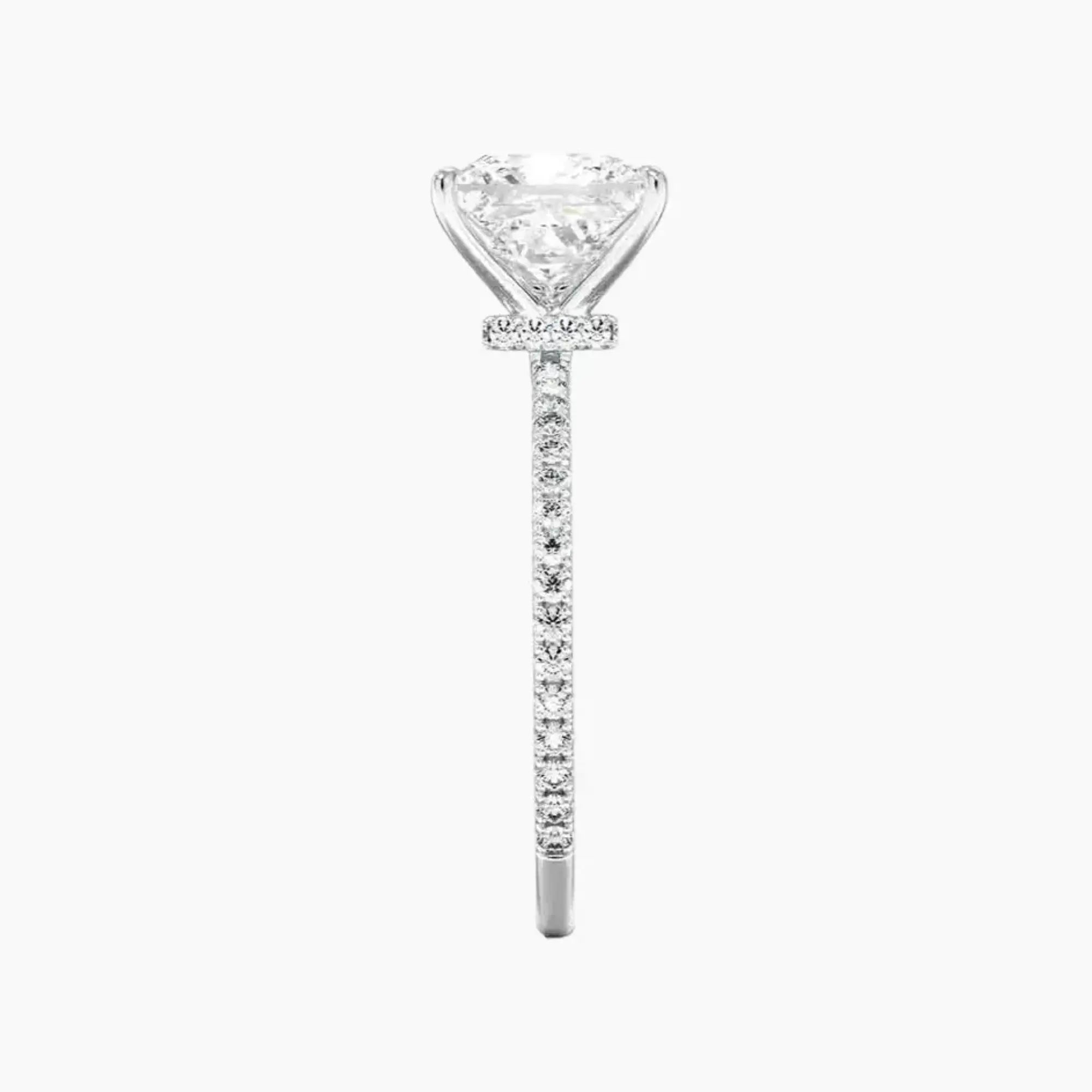 Adalia Princess Designer 3 Carat Lab Grown Diamond Engagement Ring in 18K Rose Gold