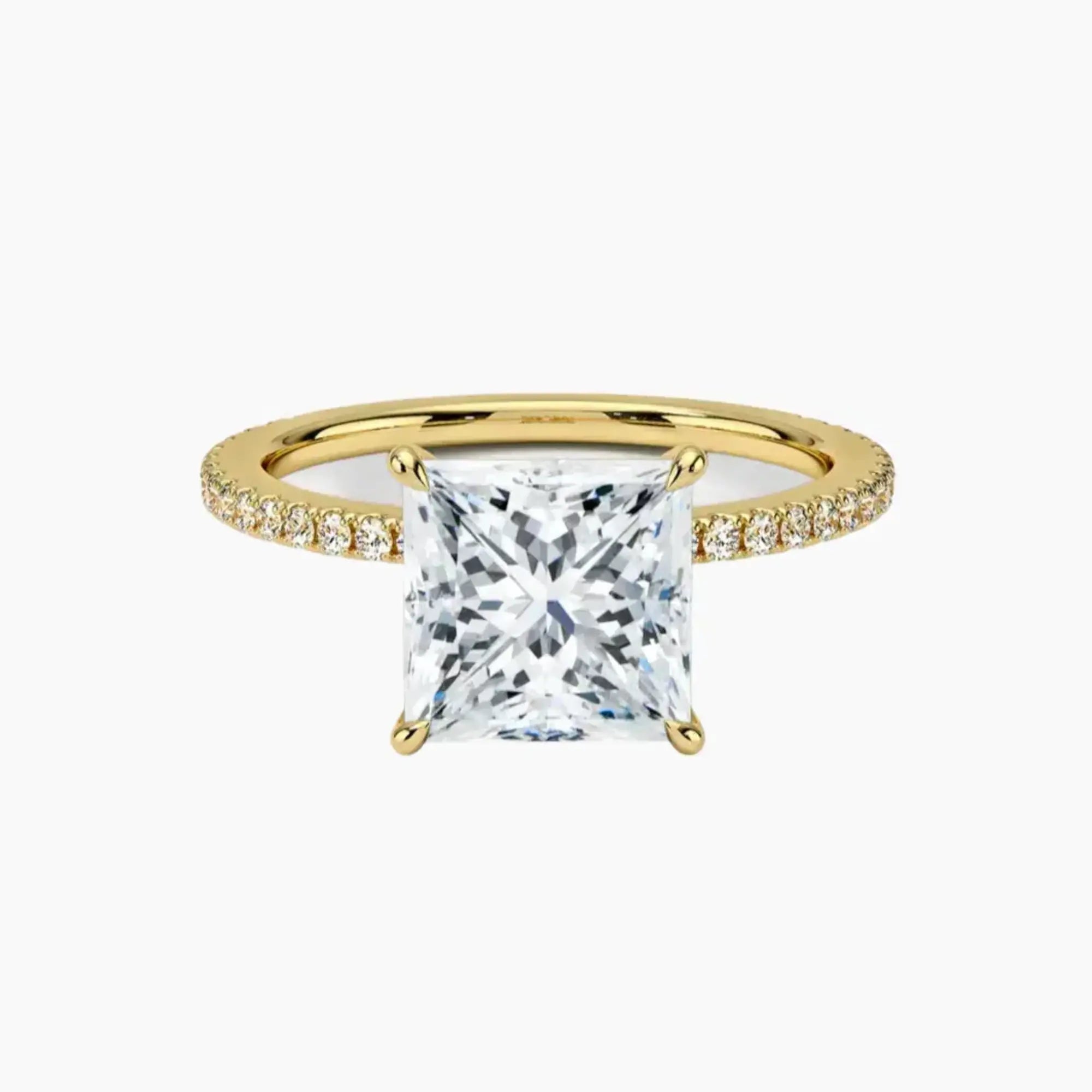 Adalia Princess Designer 2.5 Carat Lab Grown Diamond Engagement Ring in 14K White Gold