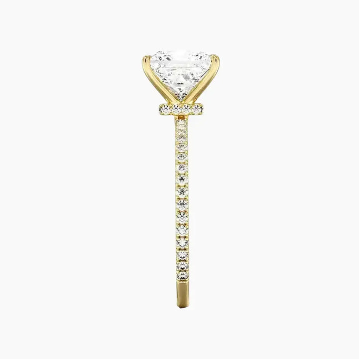 Adalia Princess Designer 2 Carat Lab Grown Diamond Engagement Ring in 14K Rose Gold