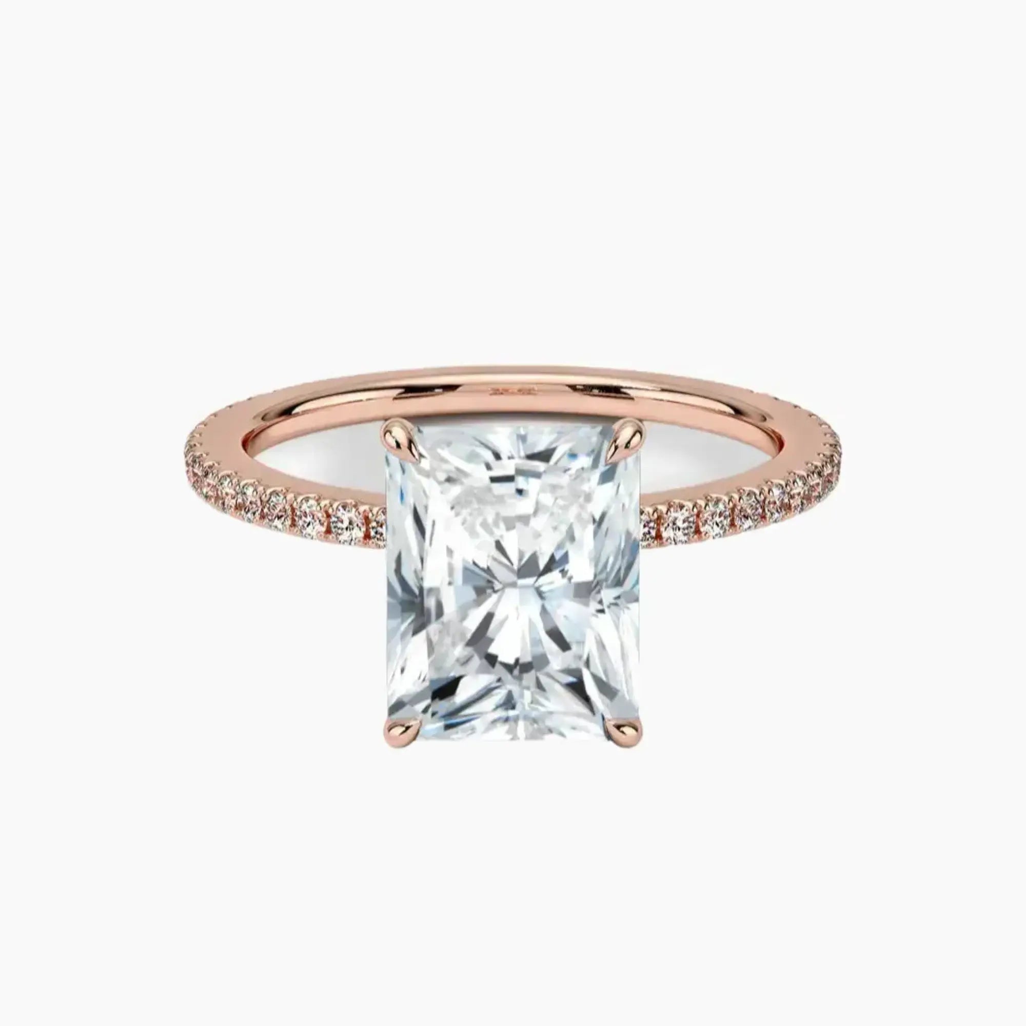 Adalia Radiant Designer Diamond Ring Setting in 18K Yellow Gold