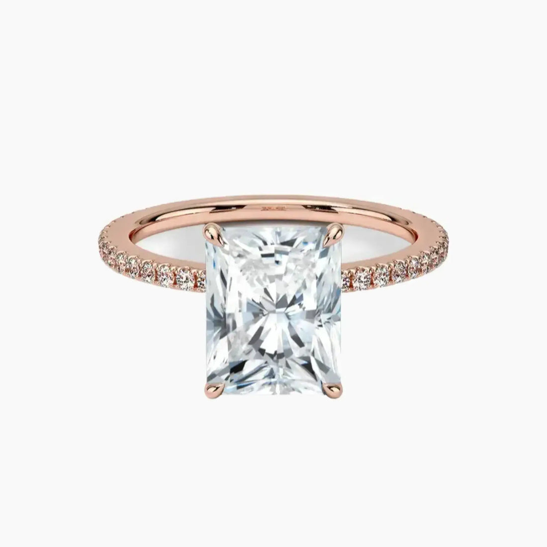 Adalia Radiant Designer 1 Carat Lab Grown Diamond Engagement Ring in 18K Yellow Gold