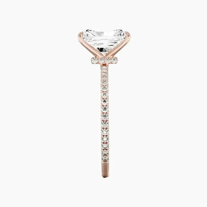 Adalia Radiant Designer 2.5 Carat Lab Grown Diamond Engagement Ring in 14K Yellow Gold